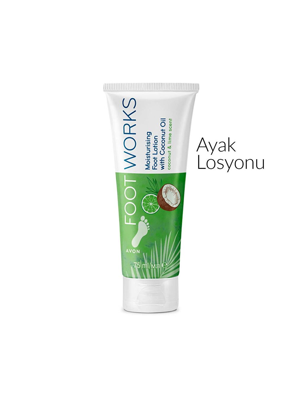 AVON Footworks Hindistan Cevizi ve Misket Limonu Özlü Ayak Losyonu 75 Ml. - 1