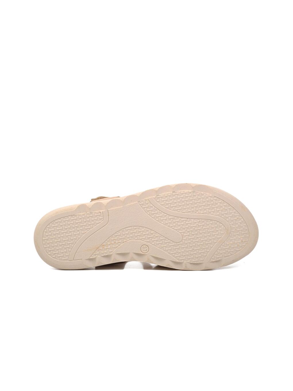 Bej Hakiki Deri Kadın Sandalet 22981709-4