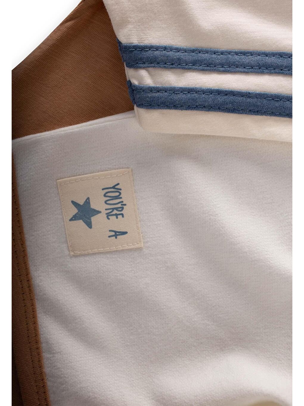 Kahverengi Kolları Şeritli Kaprili Takım 2-10 Yaş Camel-2