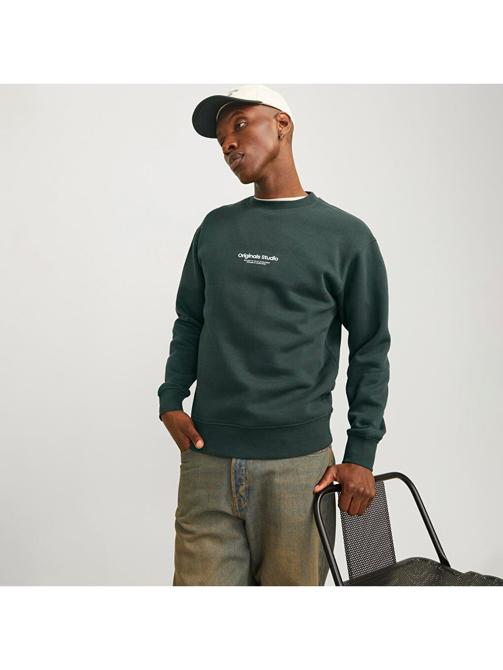 Vesterbro Erkek Yeşil Yuvarlak Yaka Sweatshirt-3