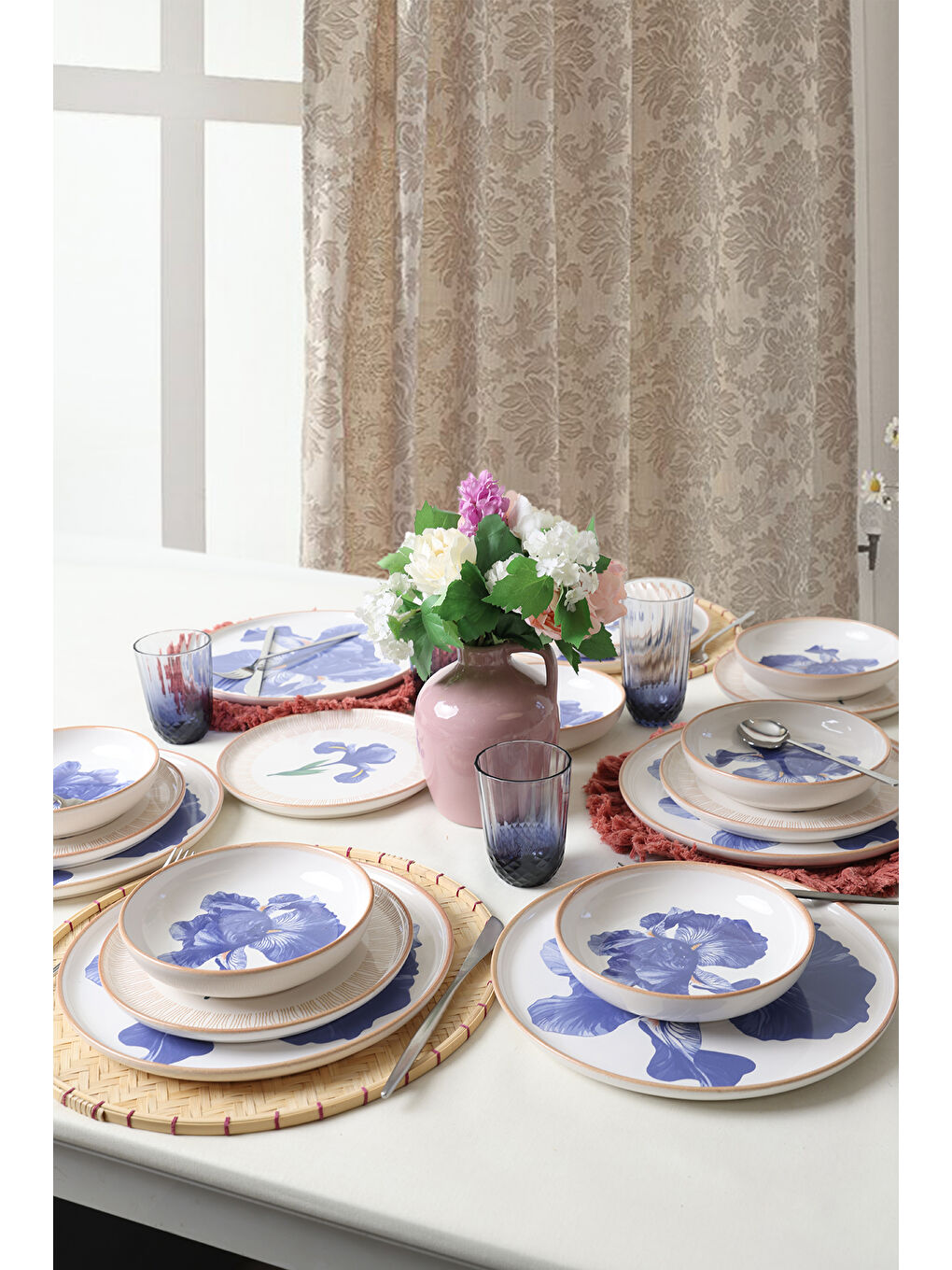 Karışık Brush & Bloom Yemek Takımı 18 Parça 6 Kişilik-2