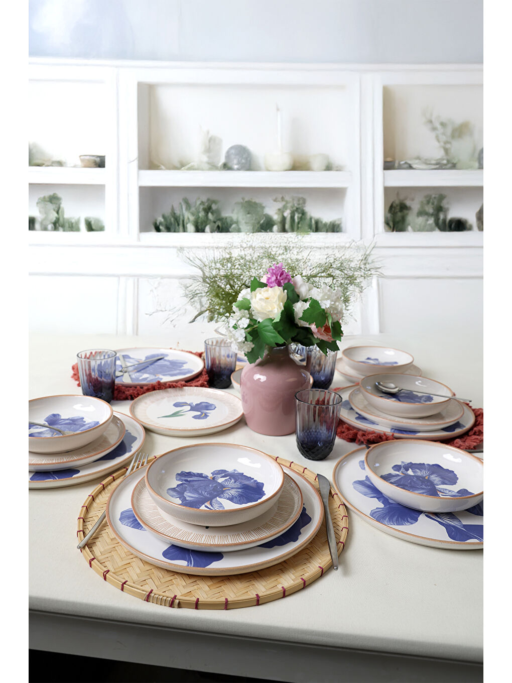 Karışık Brush & Bloom Yemek Takımı 18 Parça 6 Kişilik-3