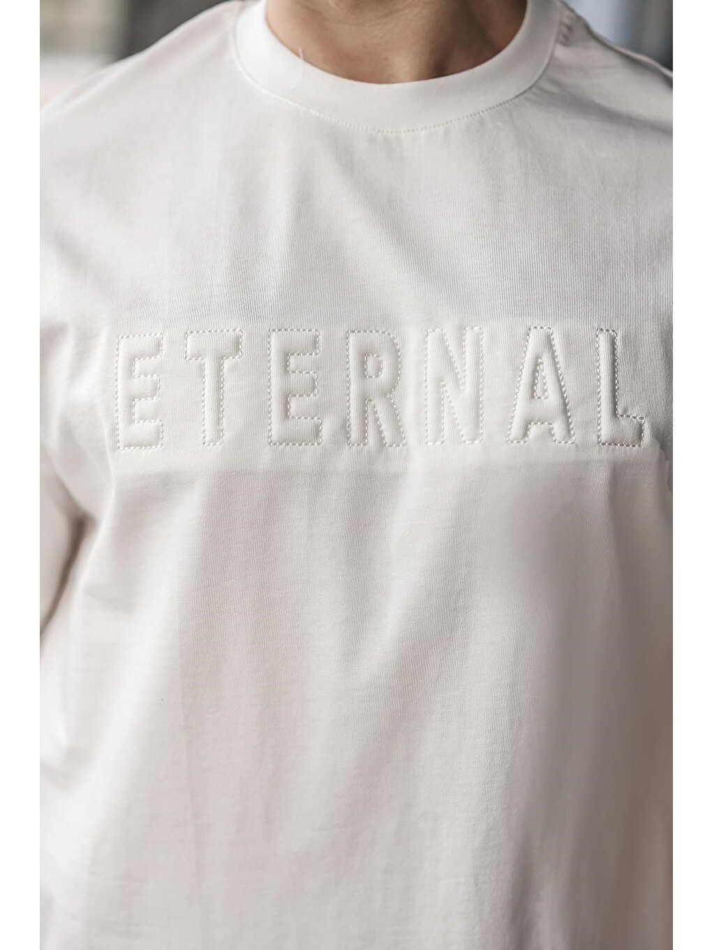 Beyaz Erkek Şort T-shirt Takım E7347-3