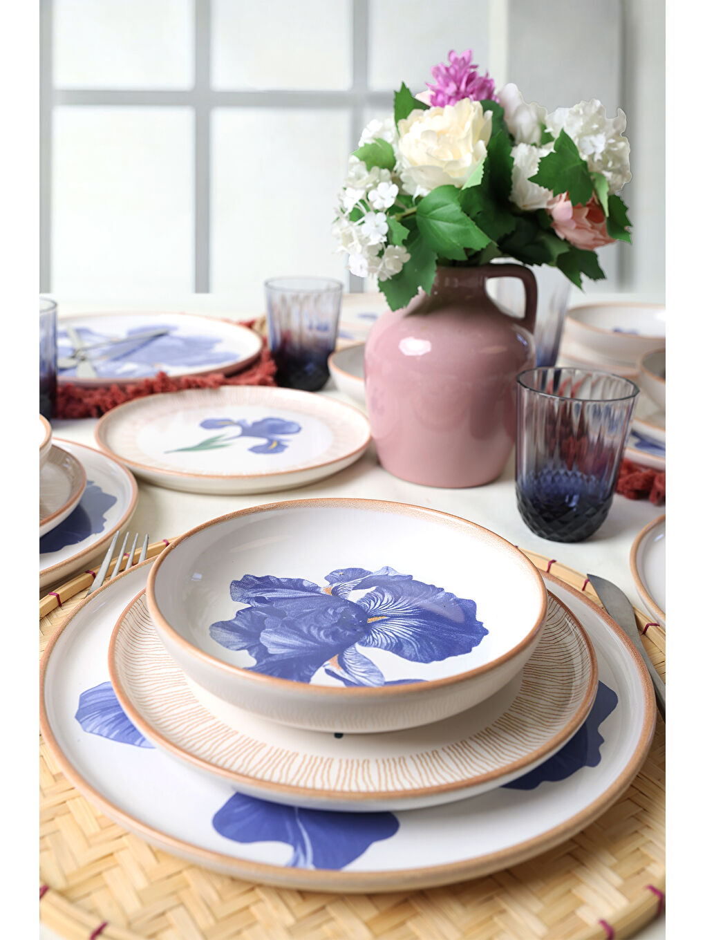 Karışık Brush & Bloom Yemek Takımı 18 Parça 6 Kişilik-4