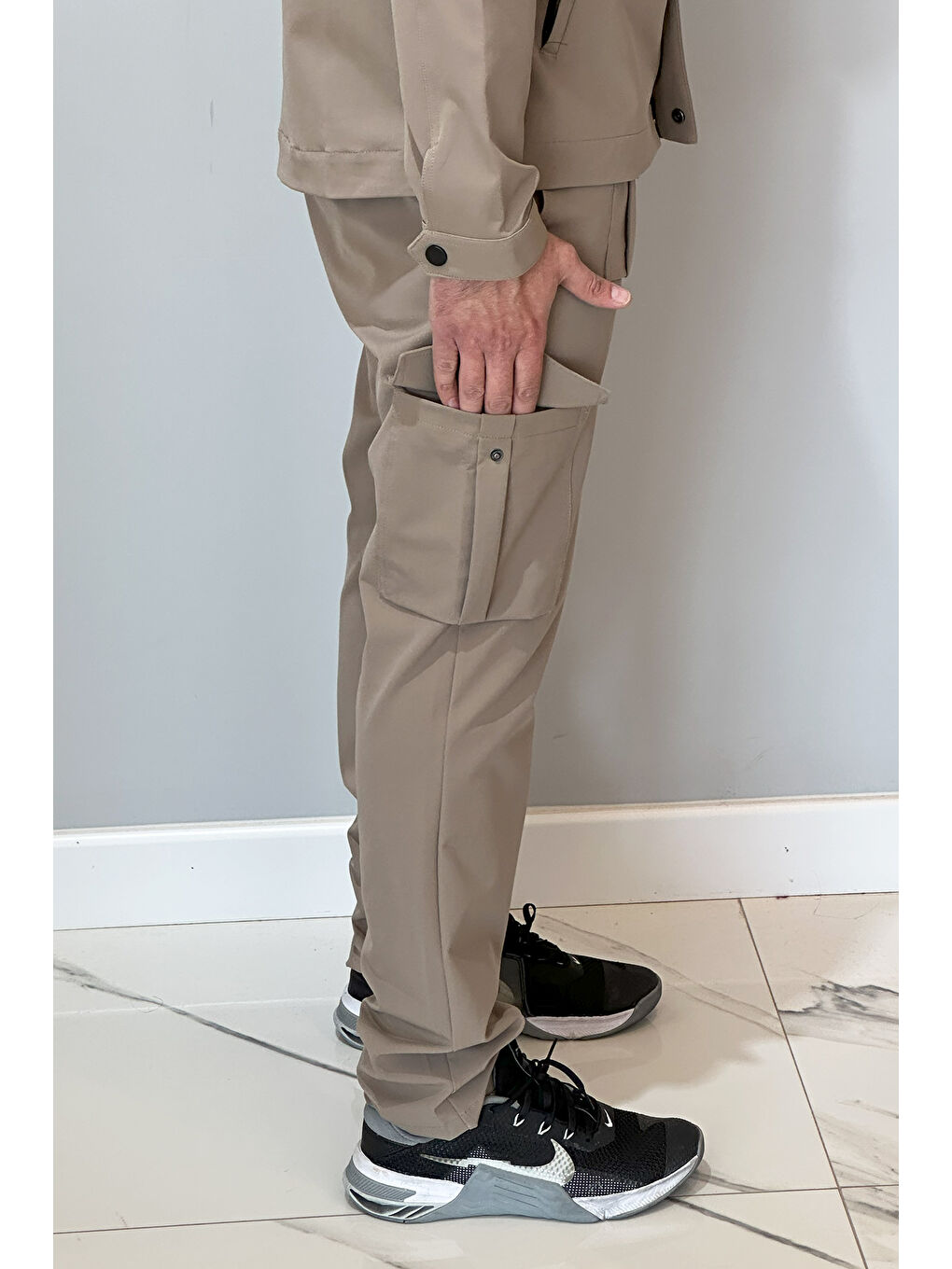 Erkek Çıtçıtlı Pantolon 24720 Bej-3