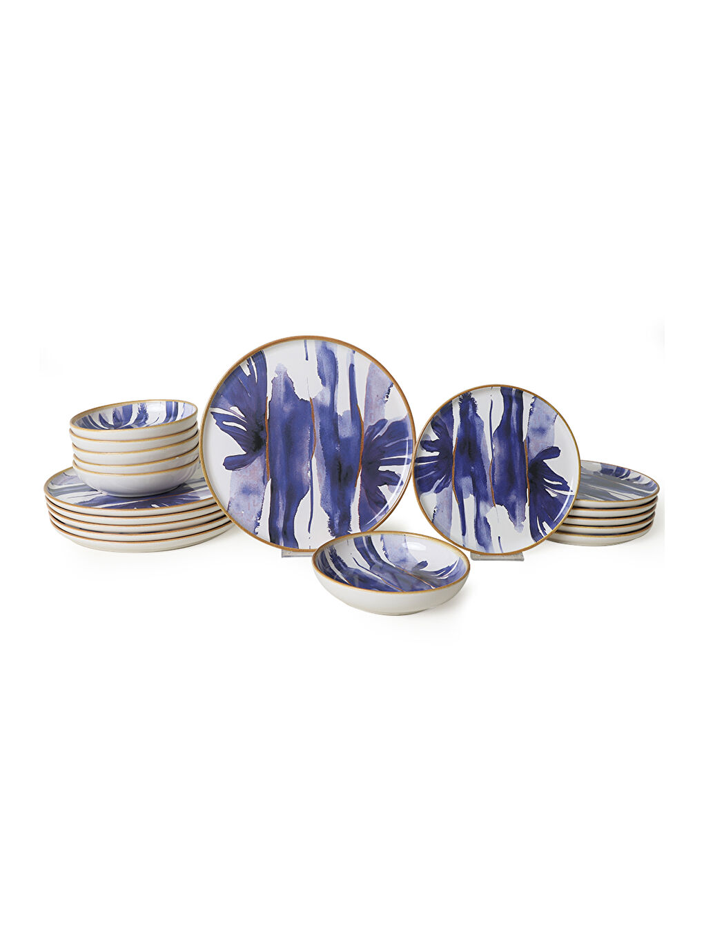 Karışık Brush & Bloom Yemek Takımı 18 Parça 6 Kişilik-6