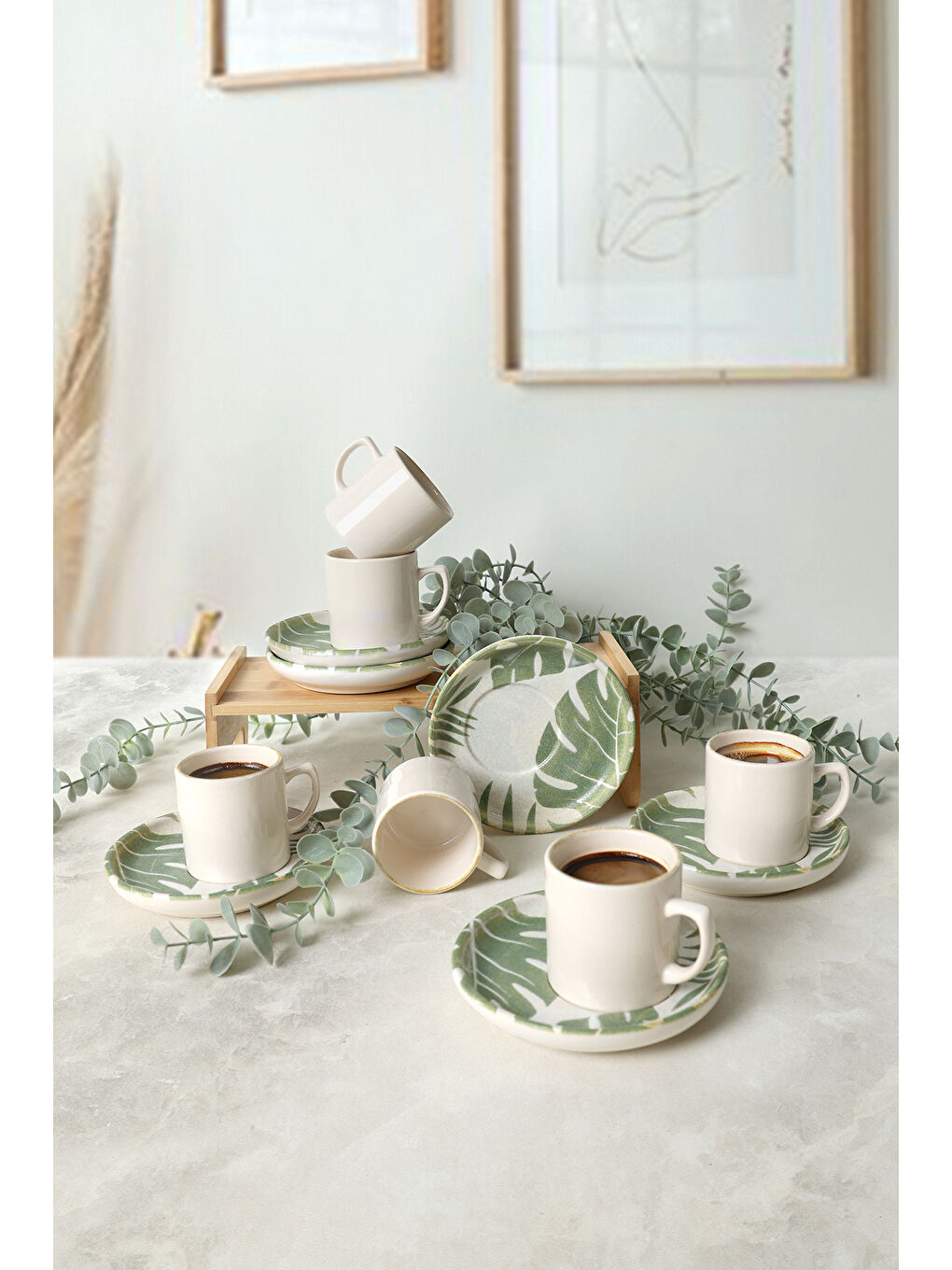 Karışık Forest Nordic Kahve Takımı 12 Parça 6 Kişilik-3