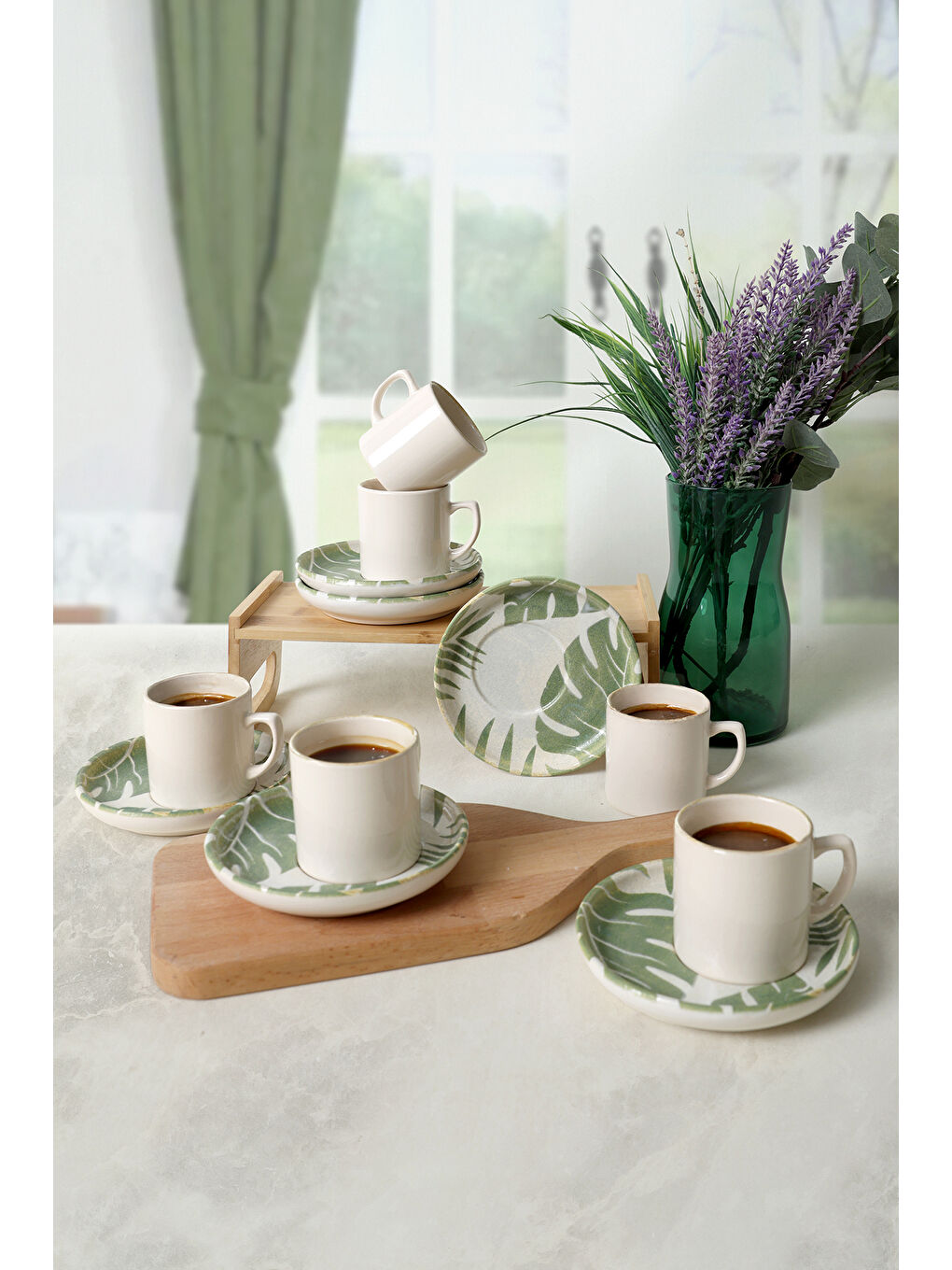 Karışık Forest Nordic Kahve Takımı 12 Parça 6 Kişilik-4