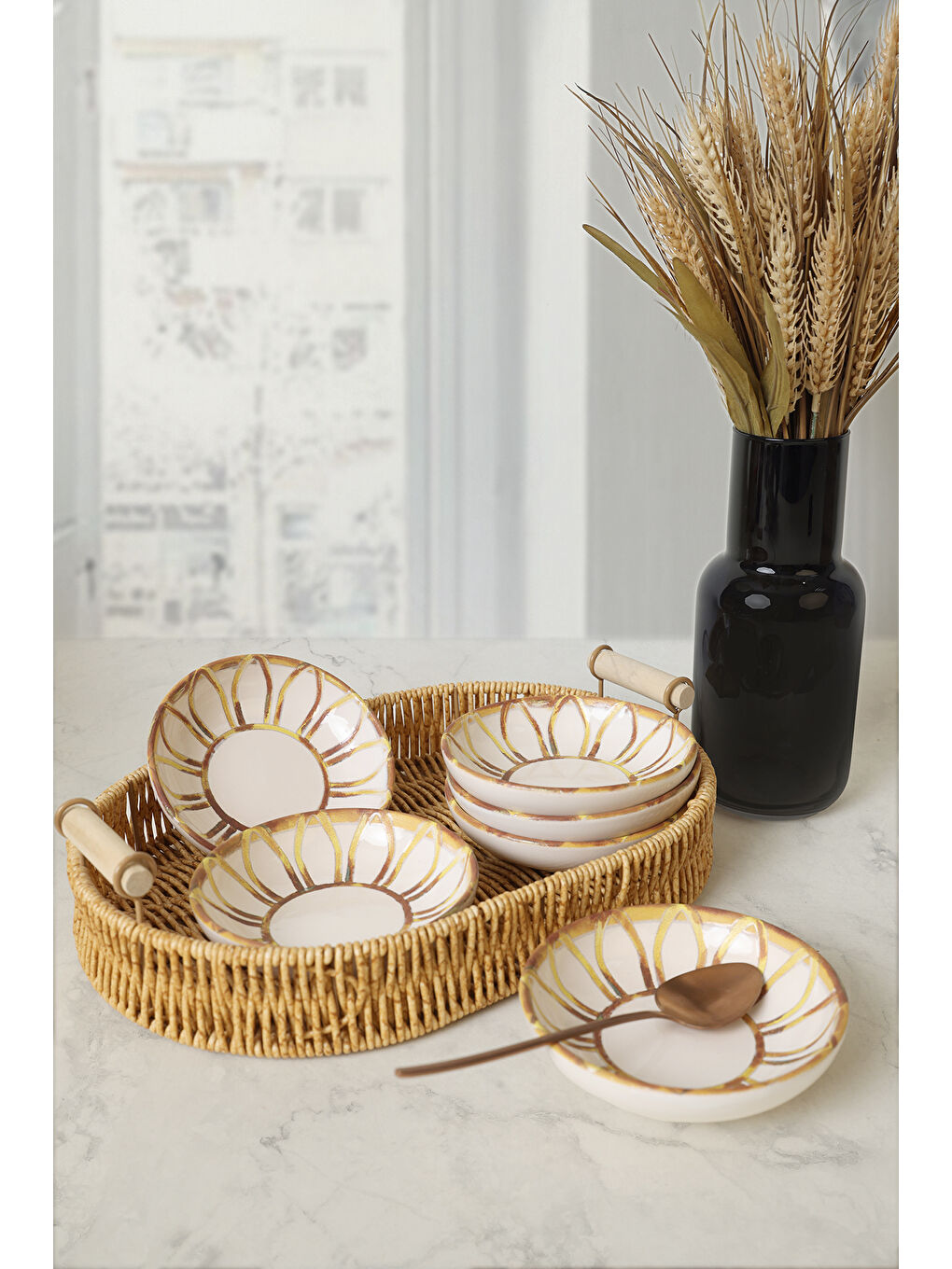 Karışık Worn Gold Halka Çerezlik / Sosluk 13 Cm 6 Adet-2