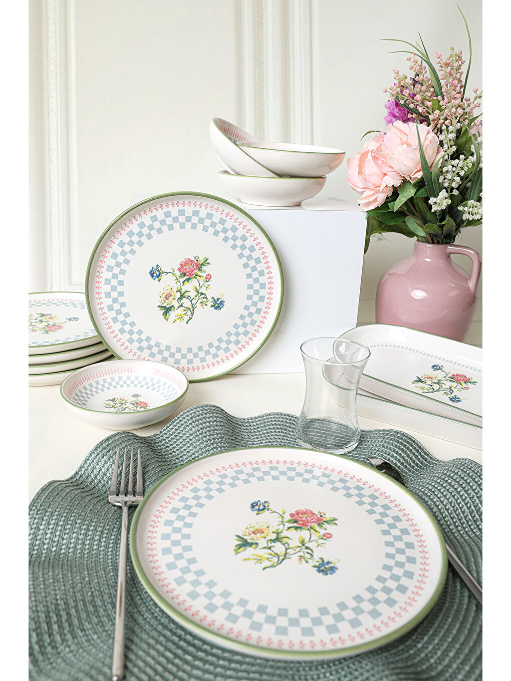 Karışık Rose Line Kahvaltı Takımı 12 Parça 6 Kişilik-4