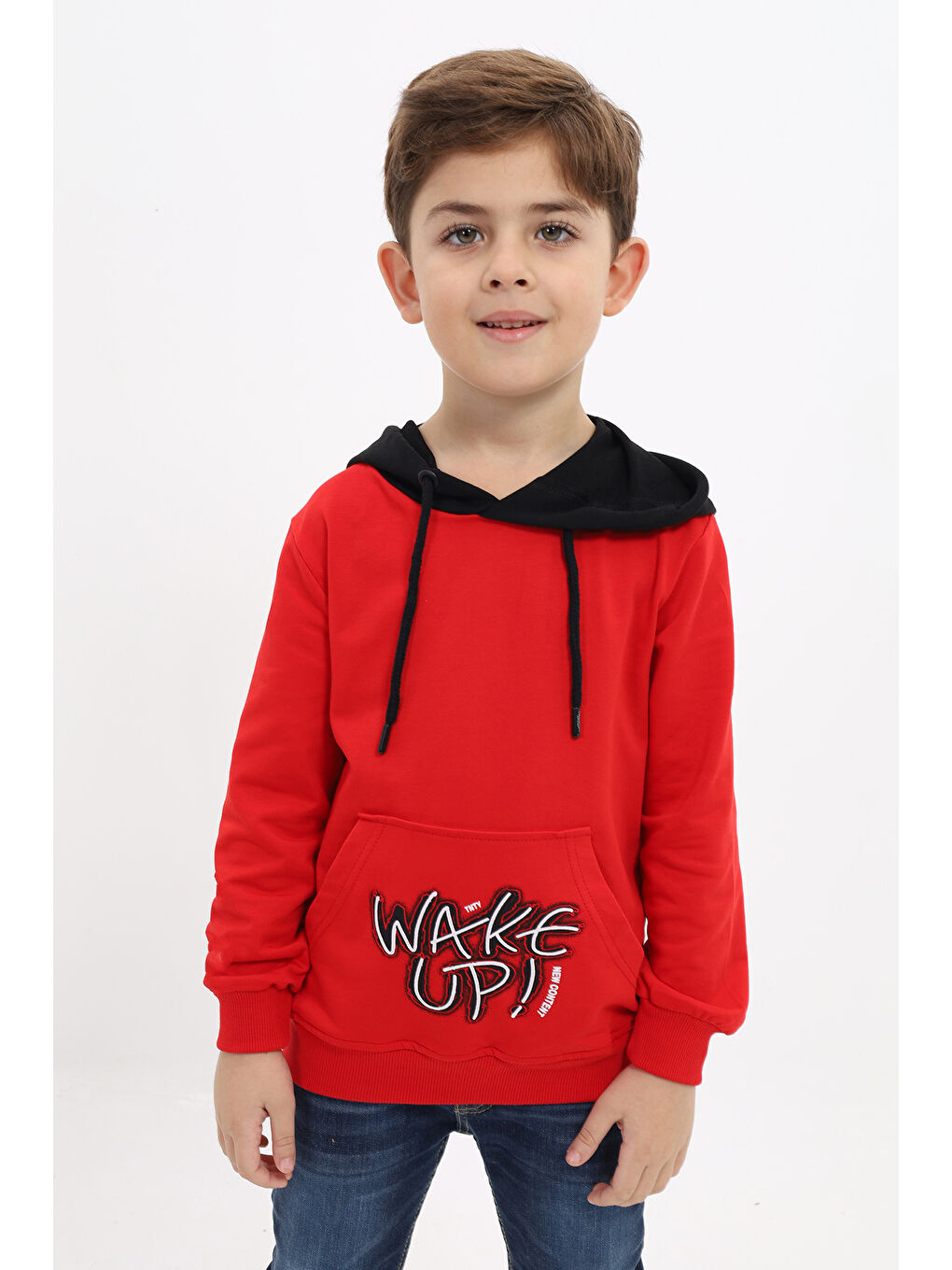 Toontoykids Kırmızı Erkek Çocuk Baskılı Sweatshirt