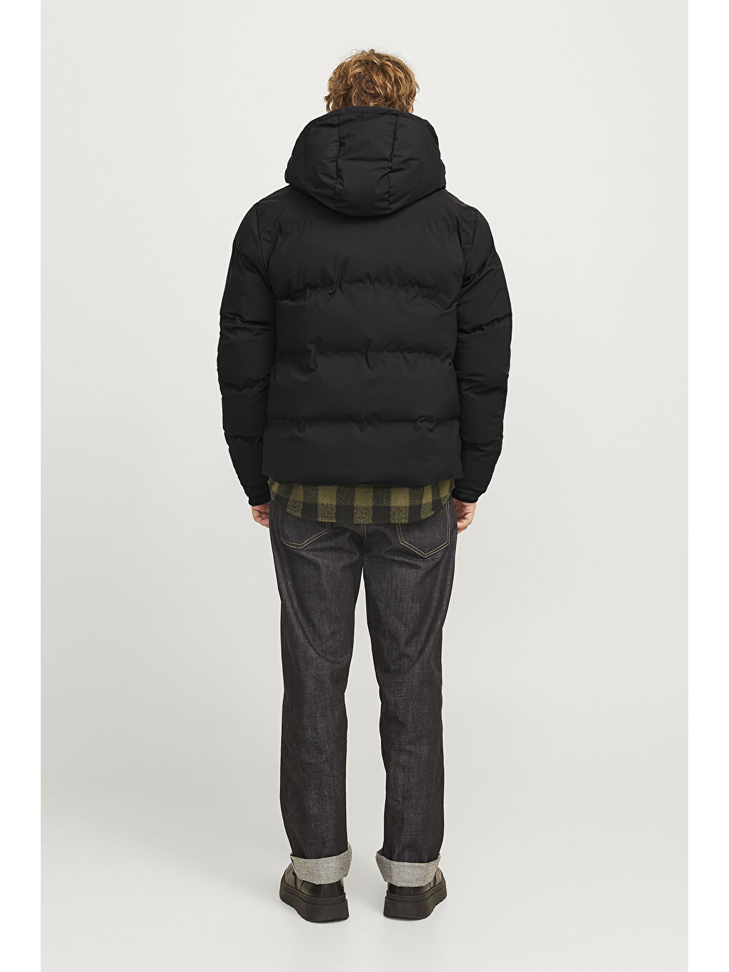 Jack & Jones Siyah Jjpayne Regular Fit Kapüşonlu Kuş Tüyü Dolgulu Erkek Şişme Mont - 1