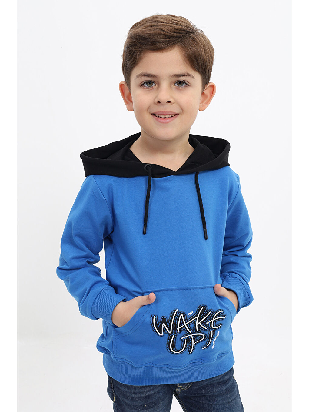 Toontoykids Mavi Erkek Çocuk Baskılı Sweatshirt