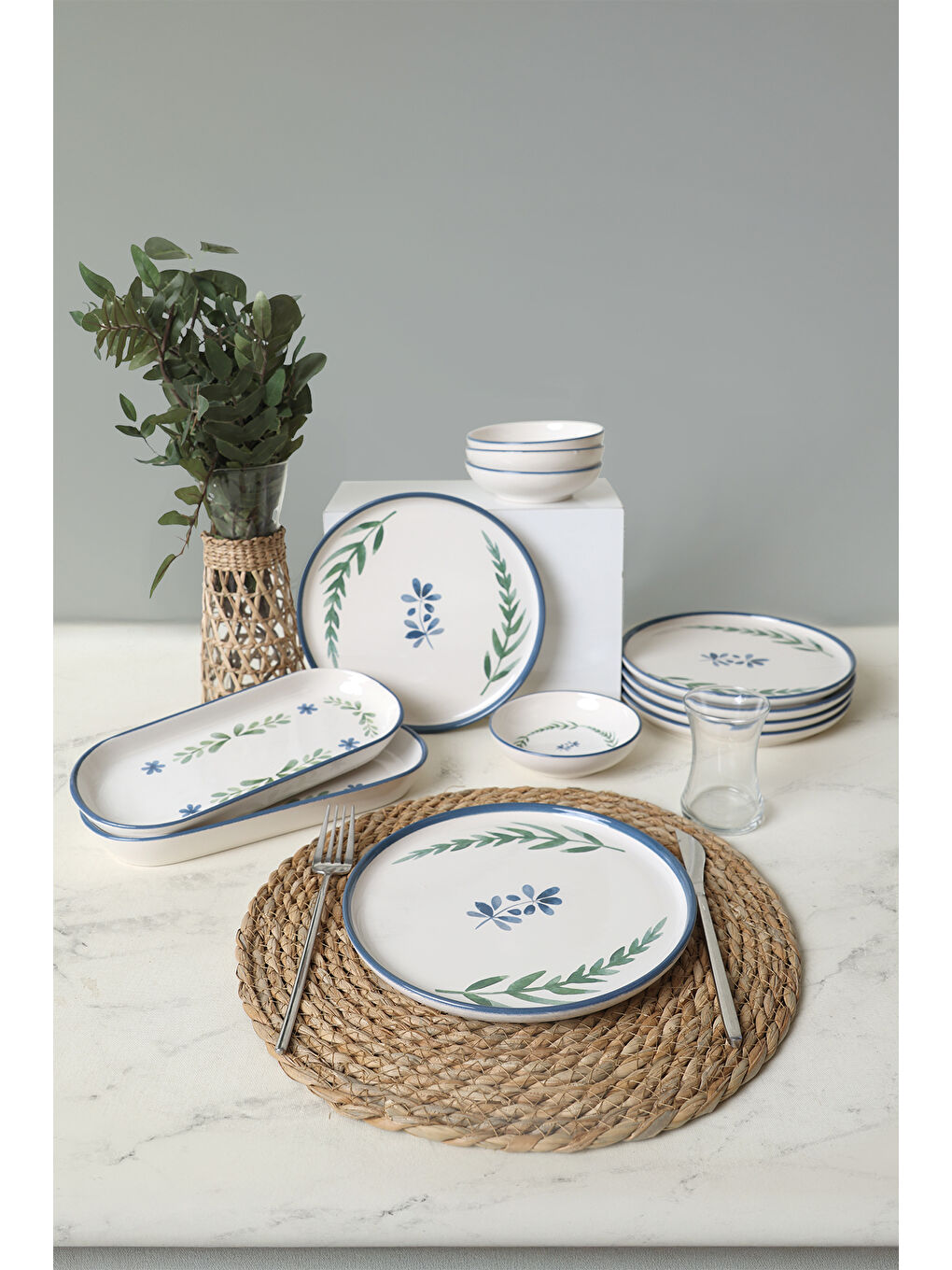 Karışık Daphne Kahvaltı Takımı 12 Parça 6 Kişilik-3