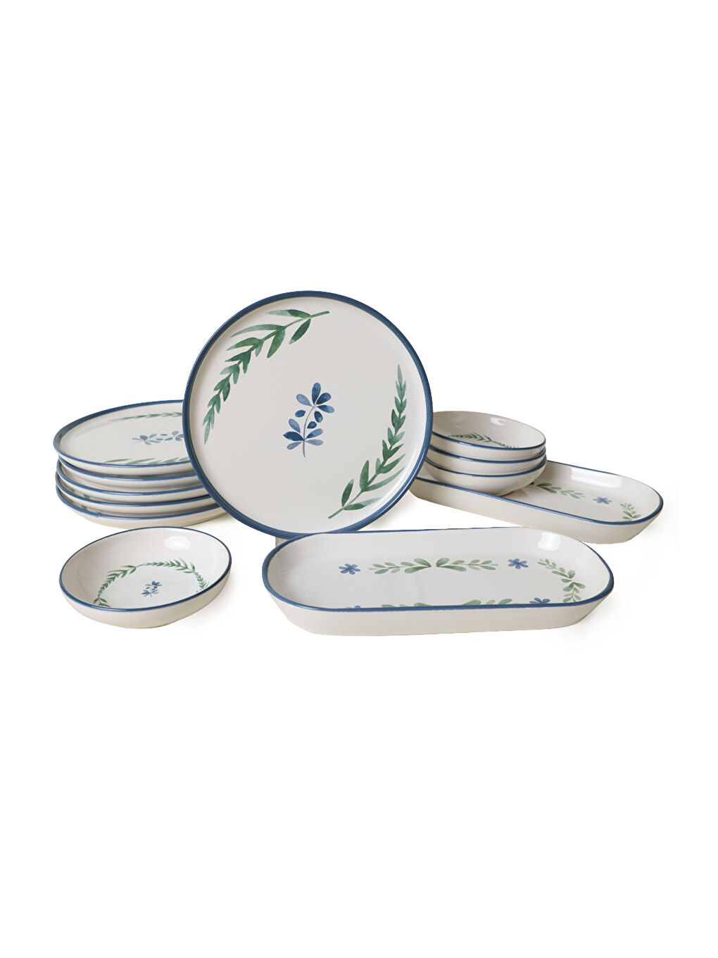 Karışık Daphne Kahvaltı Takımı 12 Parça 6 Kişilik-7