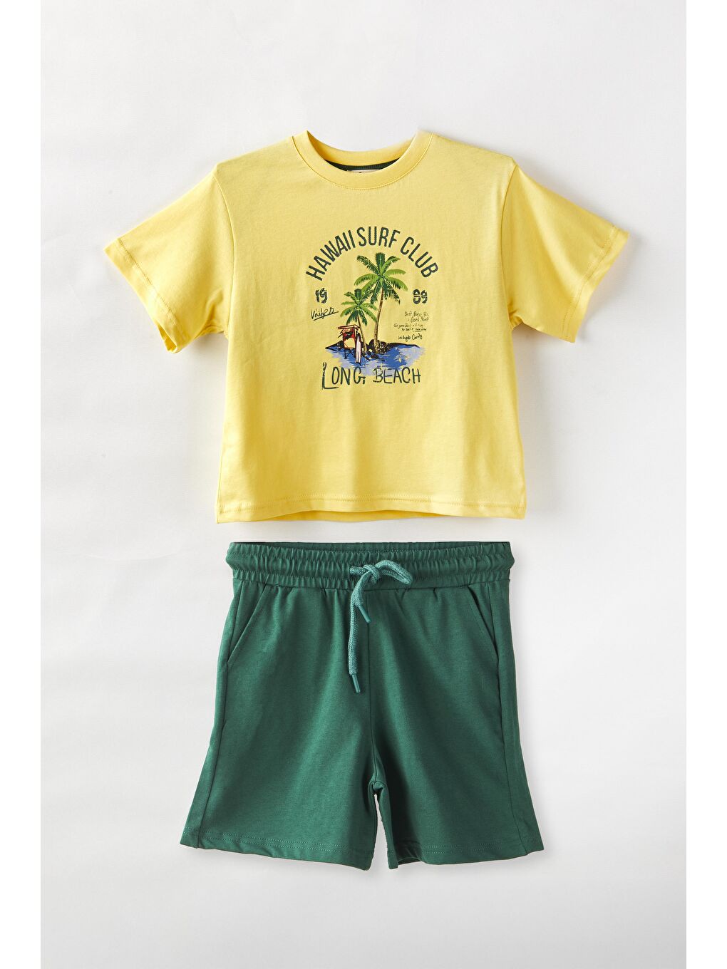Sarı Basic Şortlu Takım-2