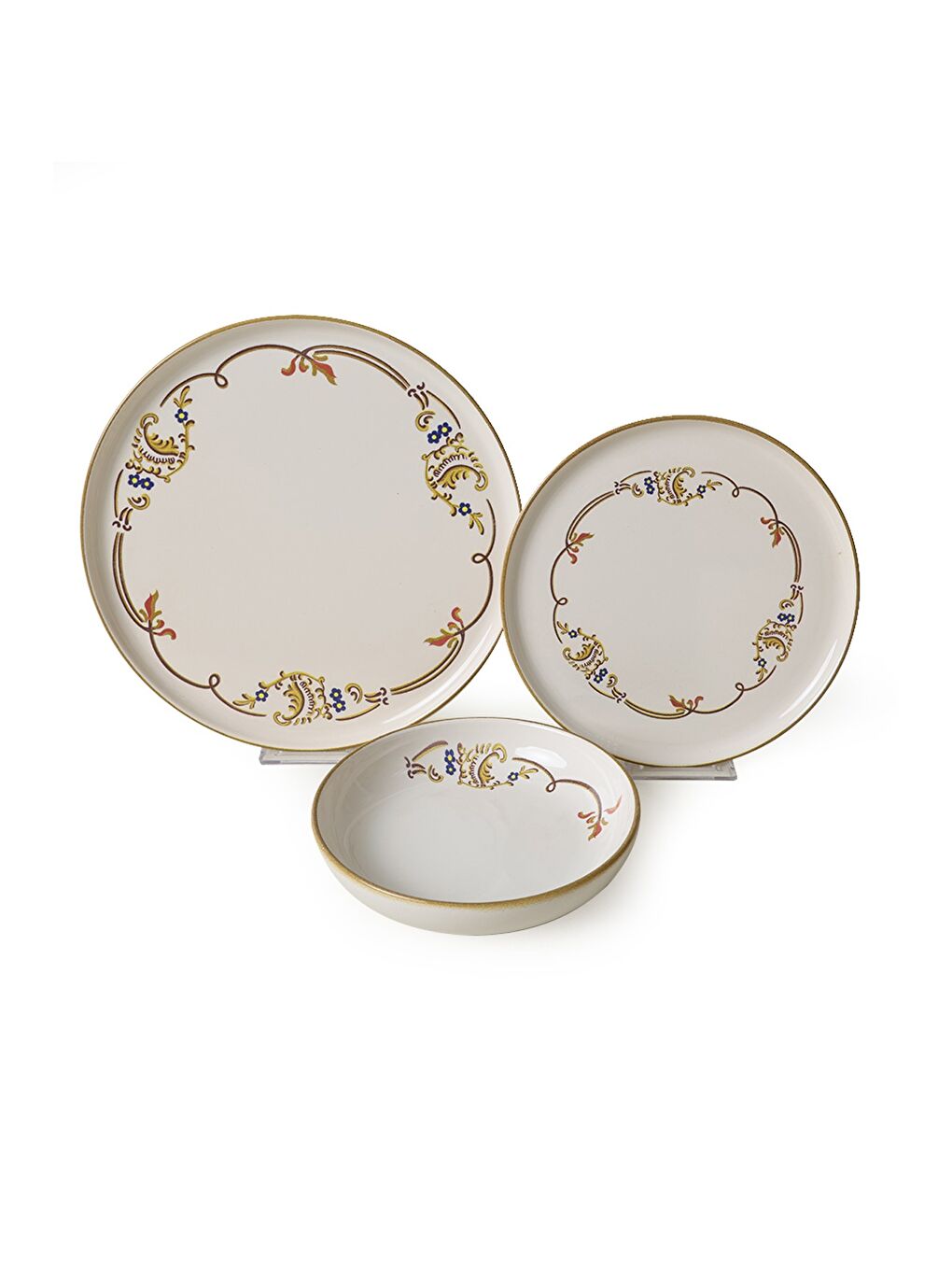 Karışık Bronze Bloom Yemek Takımı 18 Parça 6 Kişilik-6