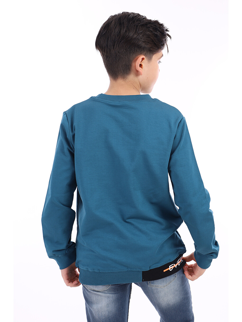 Petrol Erkek Çocuk Baskılı Sweatshirt-1