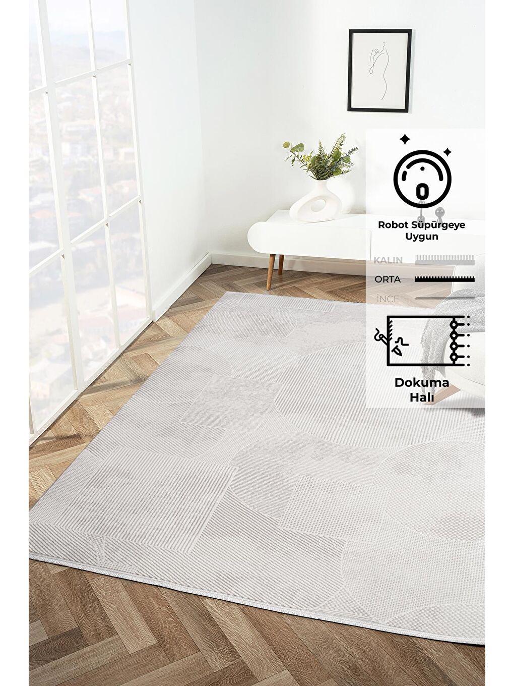 Ekru Tavira 1977 Akrilik Dokuma Halı-200x290