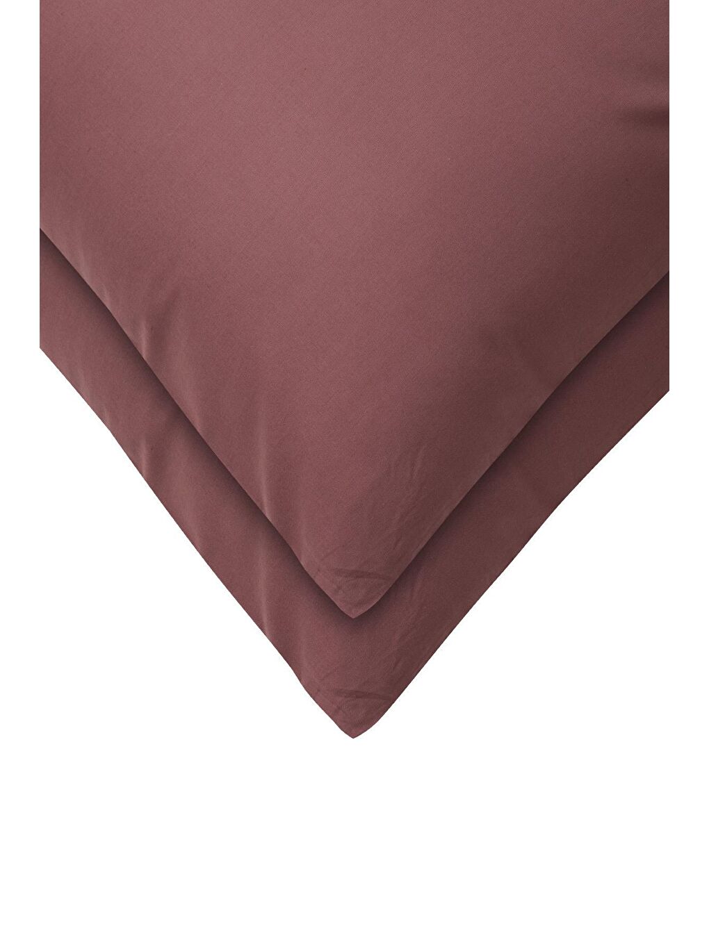 Pembe Basic 2'li Yastık Kılıfı %100 Organik Pamuk Perkal Gül Kurusu 50x70 Cm-2