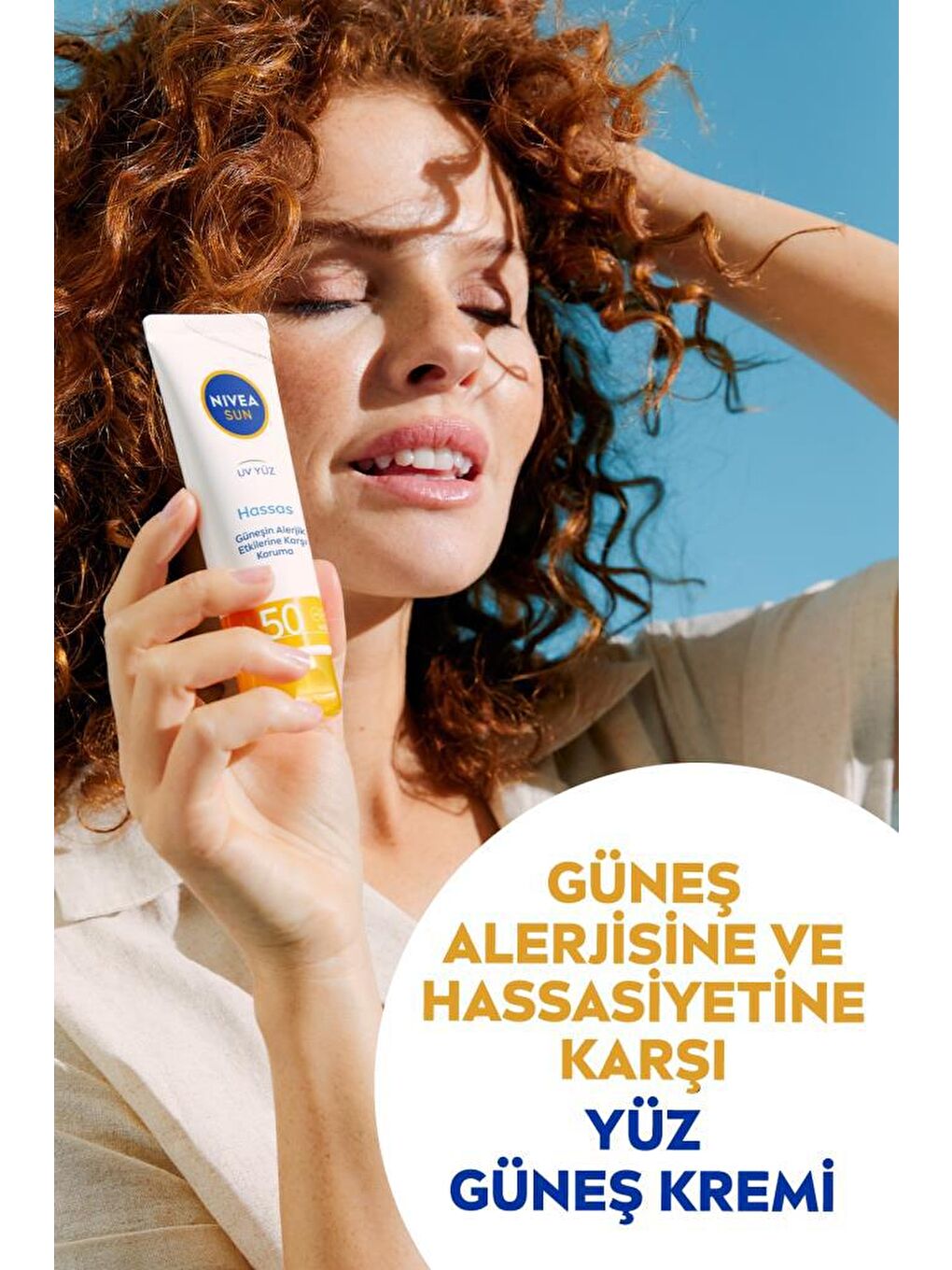 NIVEA Şeffaf Sun Spf50 Hassas Yatıştıran Ne mlendirici Yüz Güneş Kremi 50 ml, Çok Yüksek Güneş Koruyucu - 1