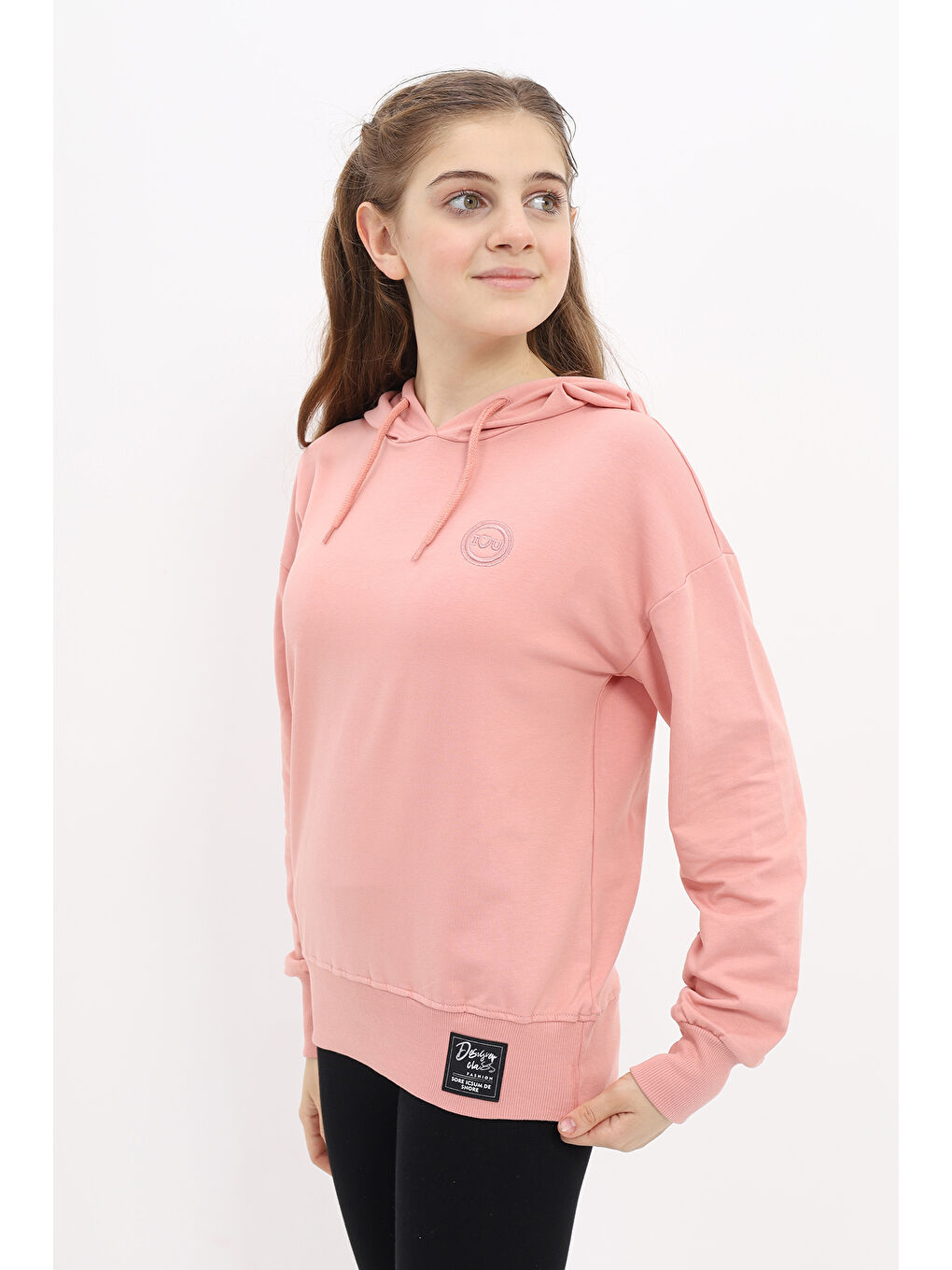 Toontoykids Pudra Kız Çocuk Nakışlı Sweatshirt - 1