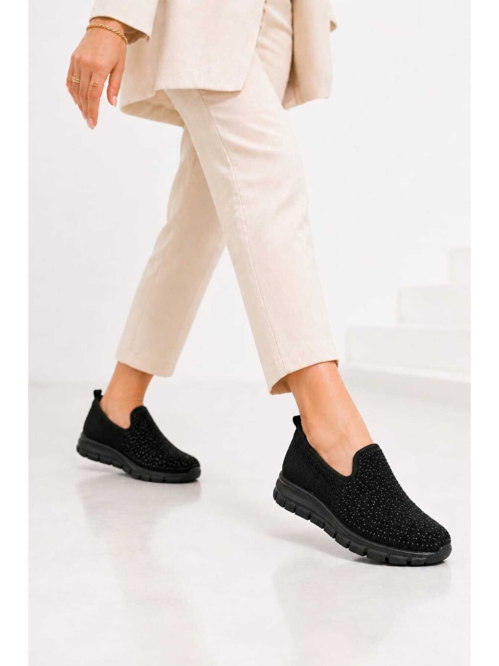 Siyah Unisex Aqua Ayakkabı Günlük Ayakkabı Ortopedik Taban Günlük Ayakkabı Sneakers-4