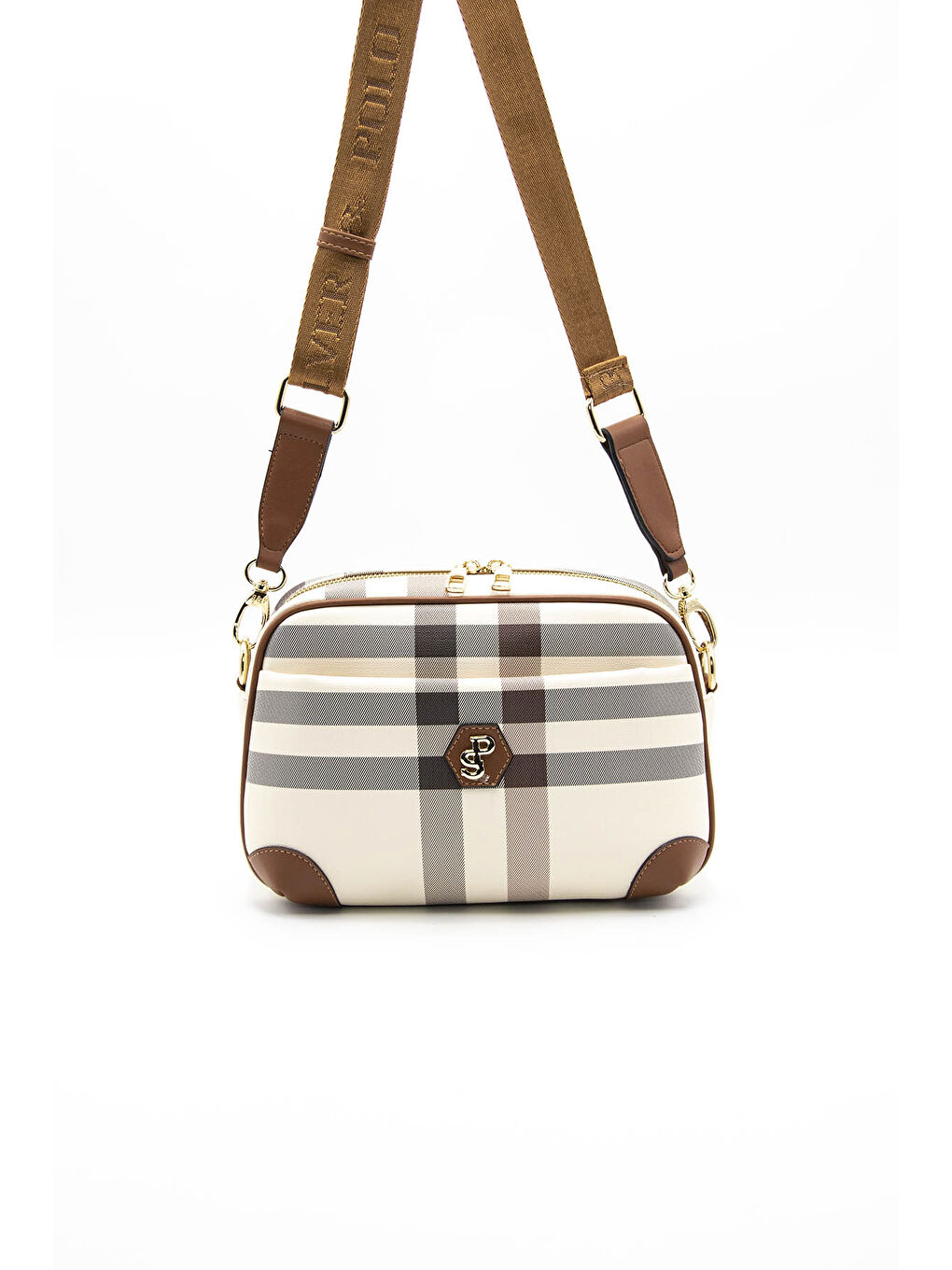 Kahverengi Kadın Çapraz Çanta 1094-42570 ÇAPRAZ BAYAN ÇANTASI MK48 KREM-MAT TABA