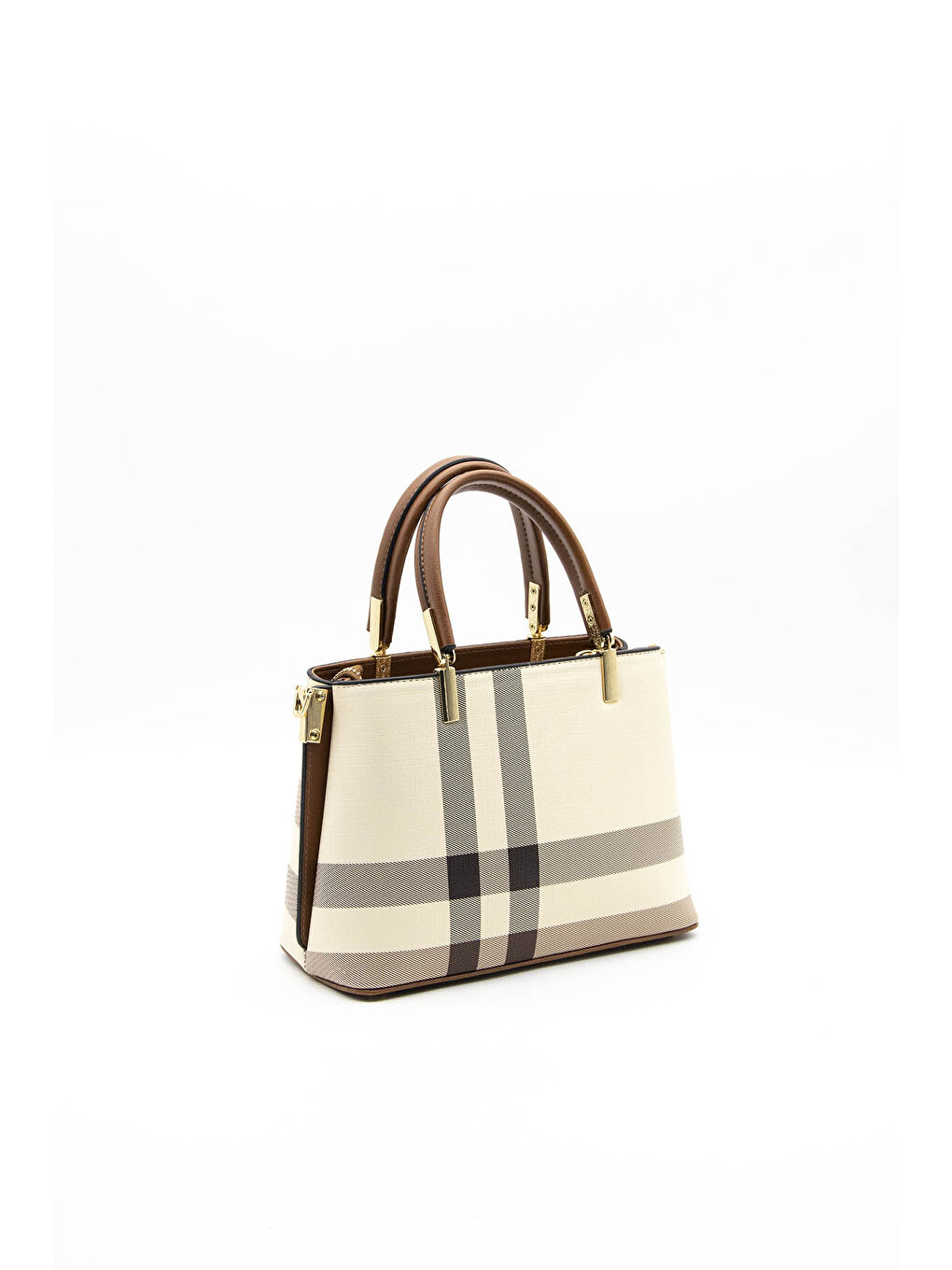 Kahverengi Kadın Omuz Çantası 987-34648 SILVER POLO BAYAN ÇANTASI MK48 KREM-MAT TABA-3