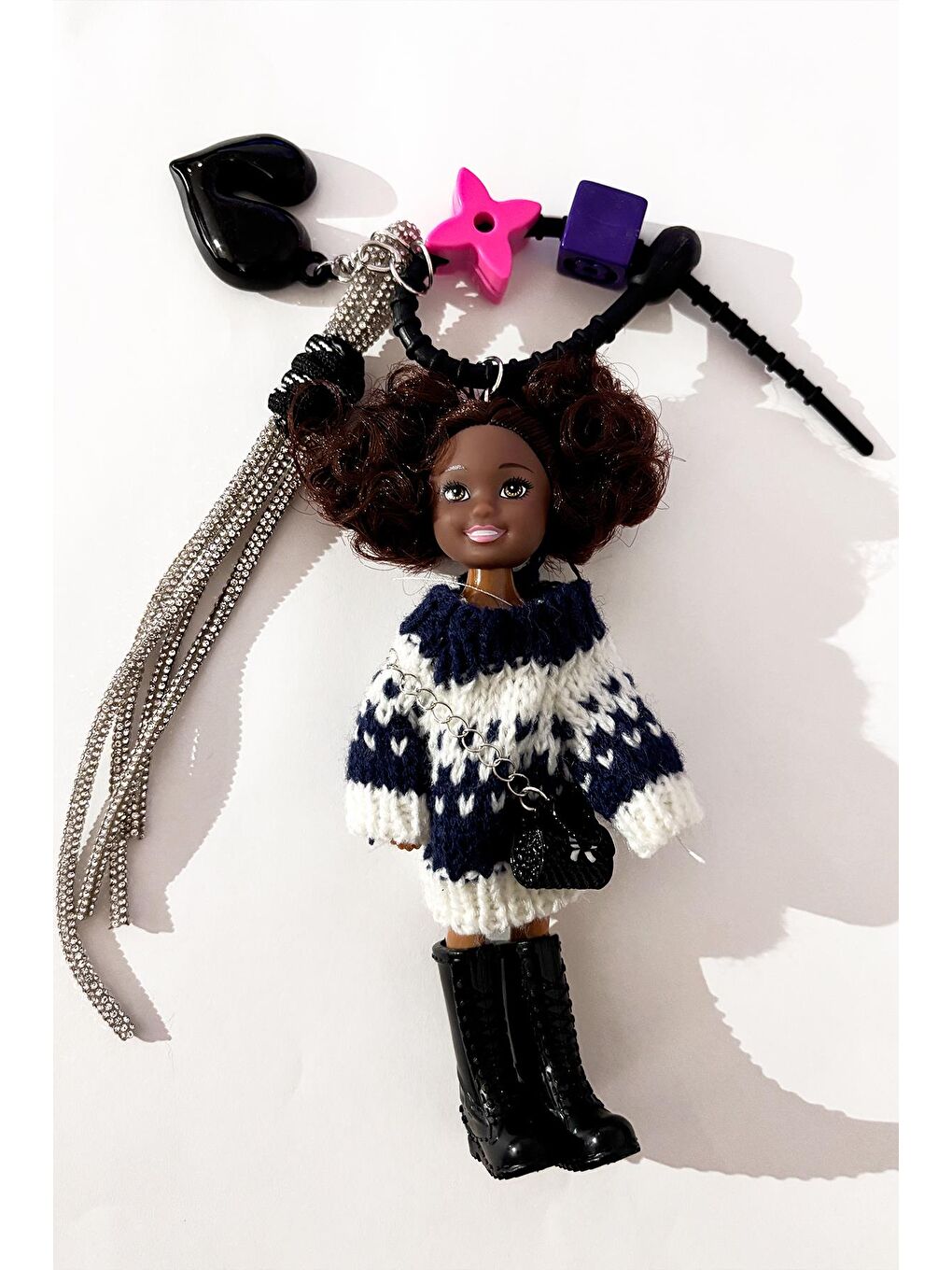 Karışık Mina Baby Doll Charmlı Çanta Süsü Anahtarlık