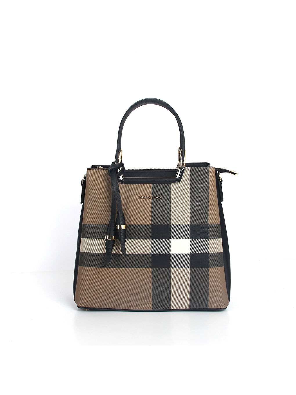 Kahverengi Kadın Omuz Çantası 969-33553 BAYAN ÇANTASI M80 KAHVE-MAT SİYAH