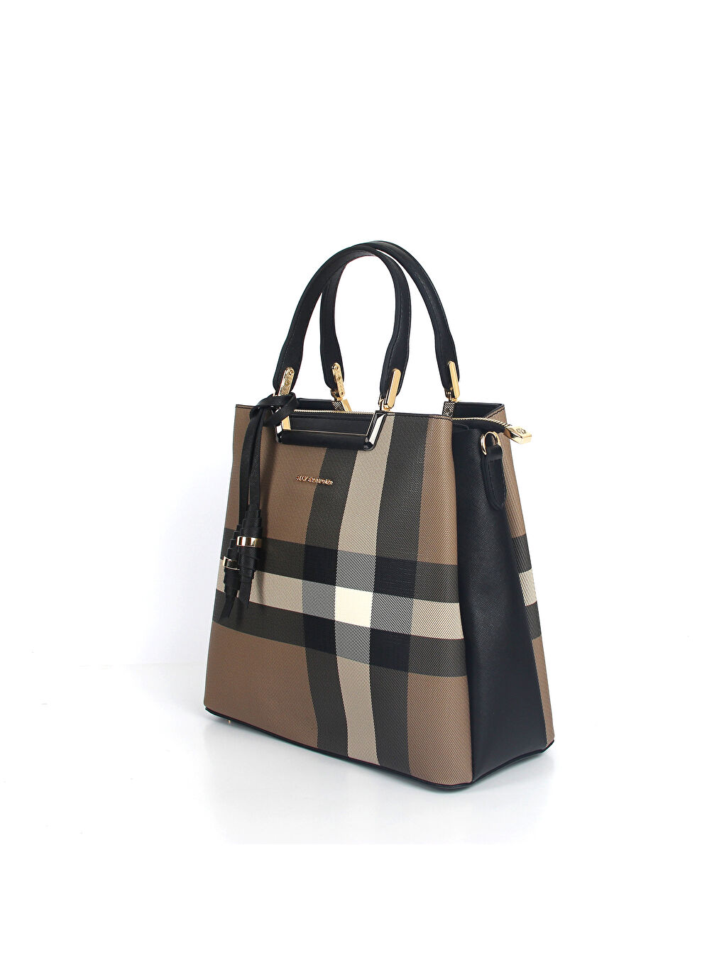 Kahverengi Kadın Omuz Çantası 969-33553 BAYAN ÇANTASI M80 KAHVE-MAT SİYAH-1