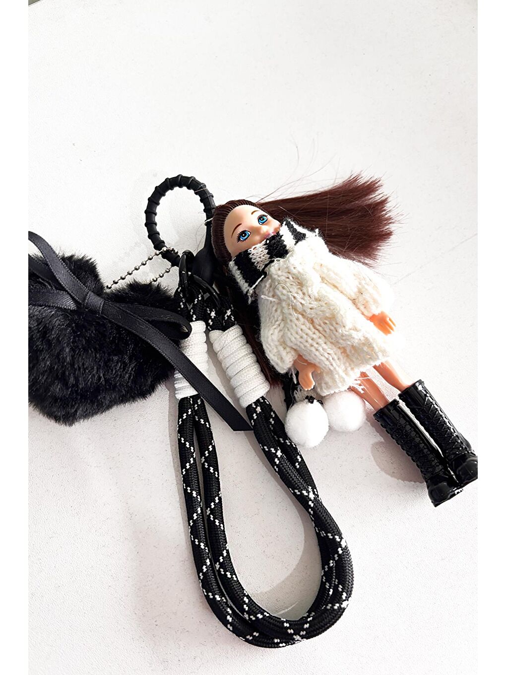 Karışık Sandra Baby Doll Charmlı Çanta Süsü Anahtarlık-5