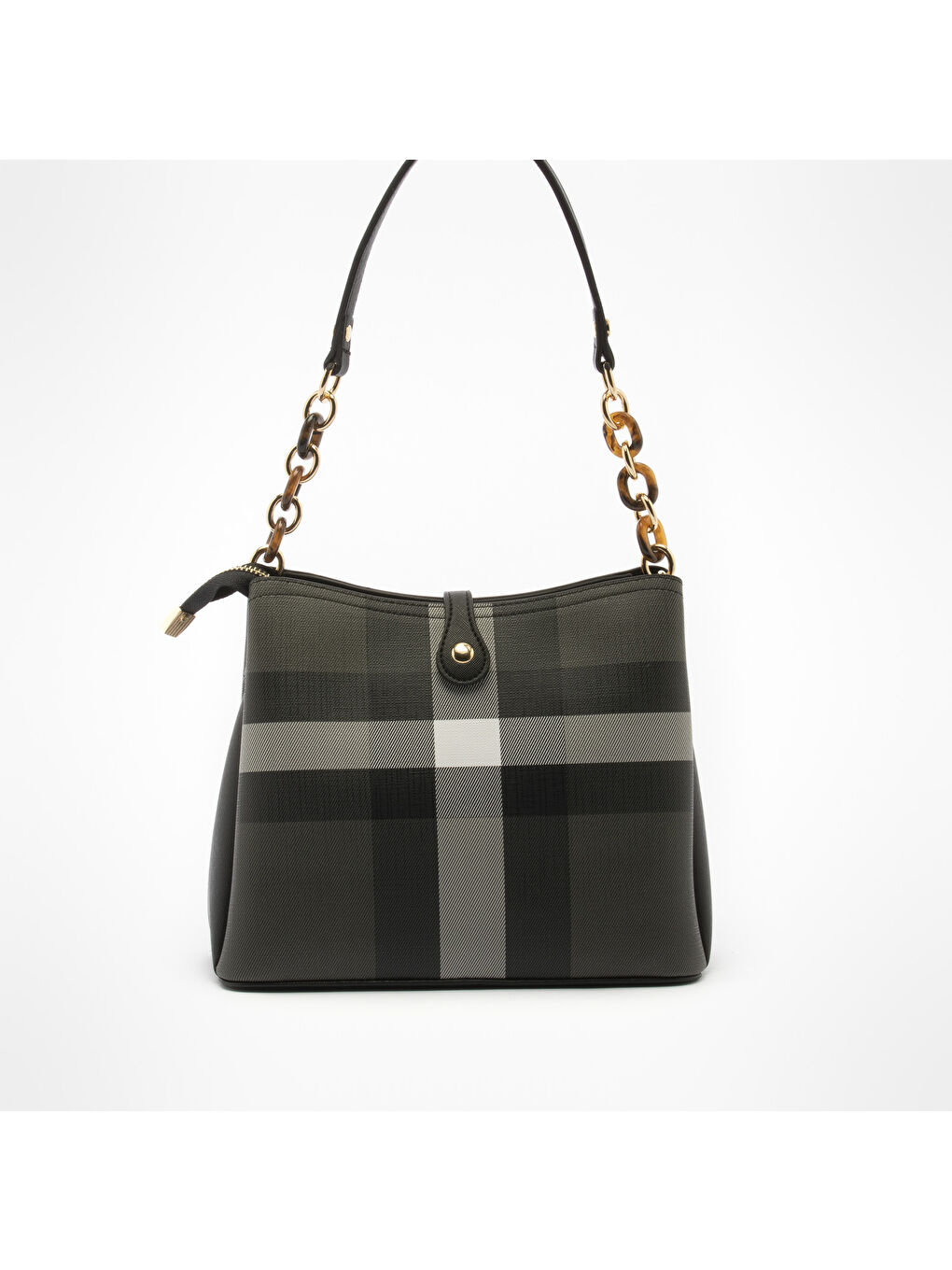 Siyah Kadın Omuz Çantası 974-33664 SILVER POLO BAYAN ÇANTASI M129 SİYAH-MAT SİYAH-2