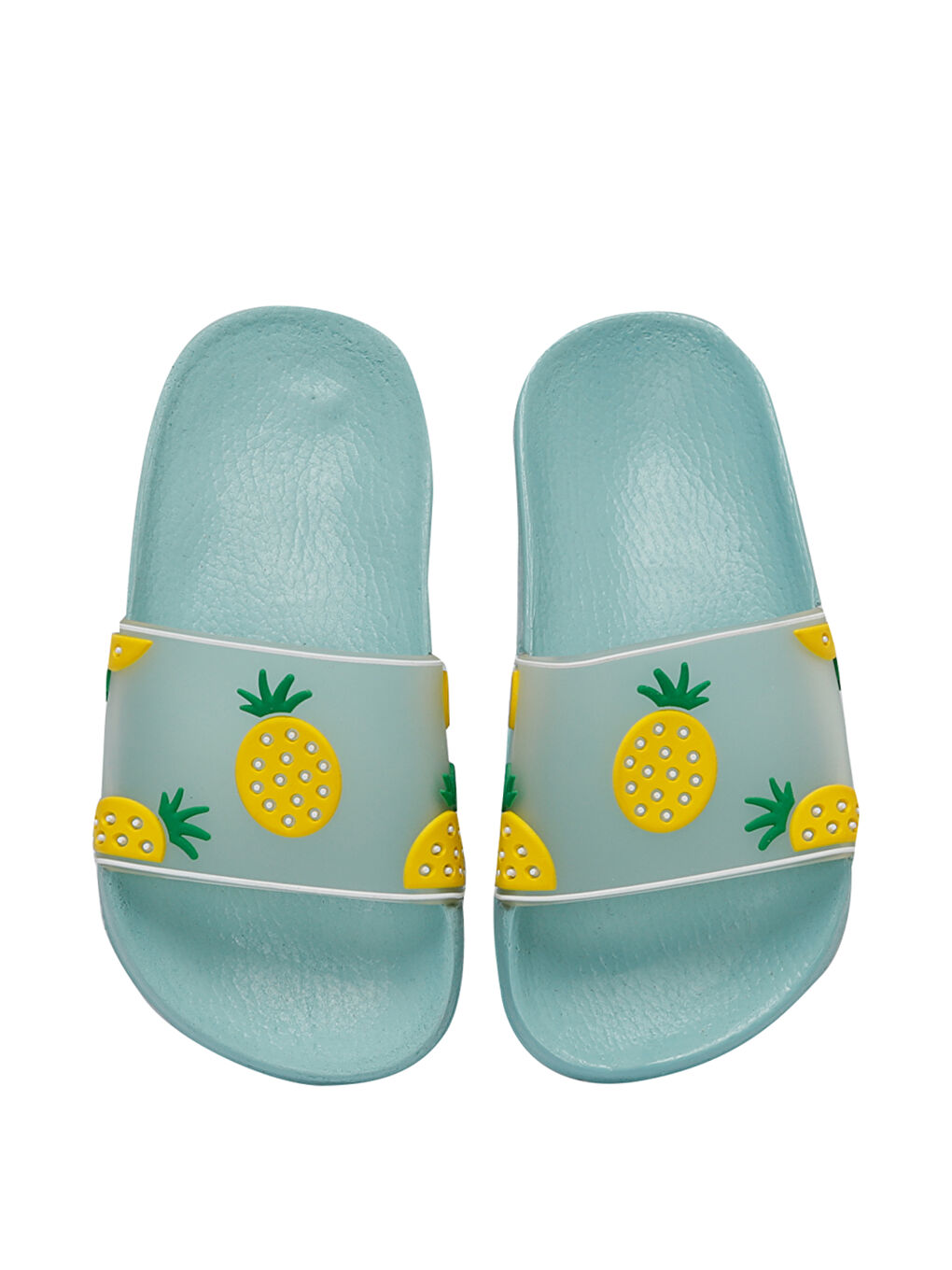 624395.P3FX Yeşil Kız Çocuk Terlik-3