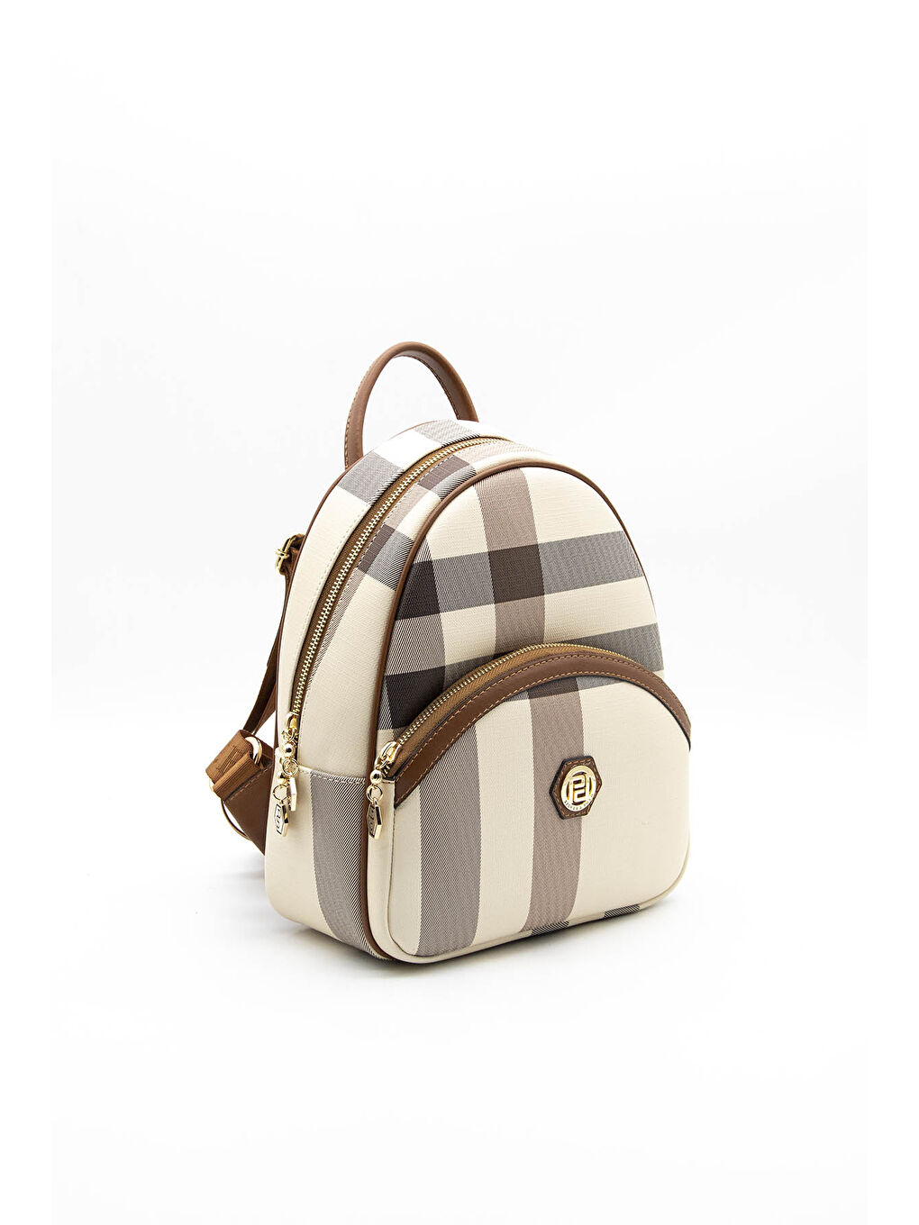 Kahverengi Kadın 945-33736 SIRT ÇANTASI M48 KREM-MAT TABA-1