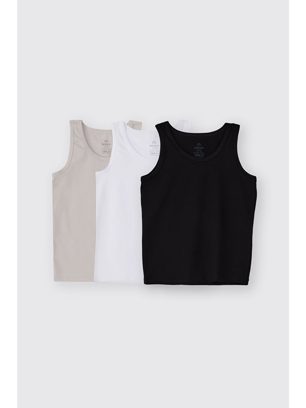 Karışık Erkek Çocuk Kalın Askılı 3'lü Atlet