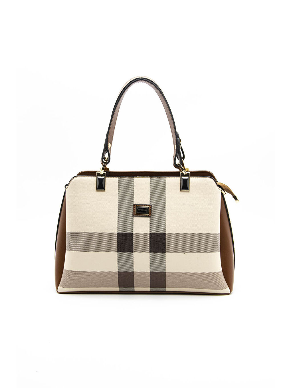 Kahverengi Kadın Omuz Çantası 972-36163 BAYAN ÇANTASI M48 KREM-MAT TABA