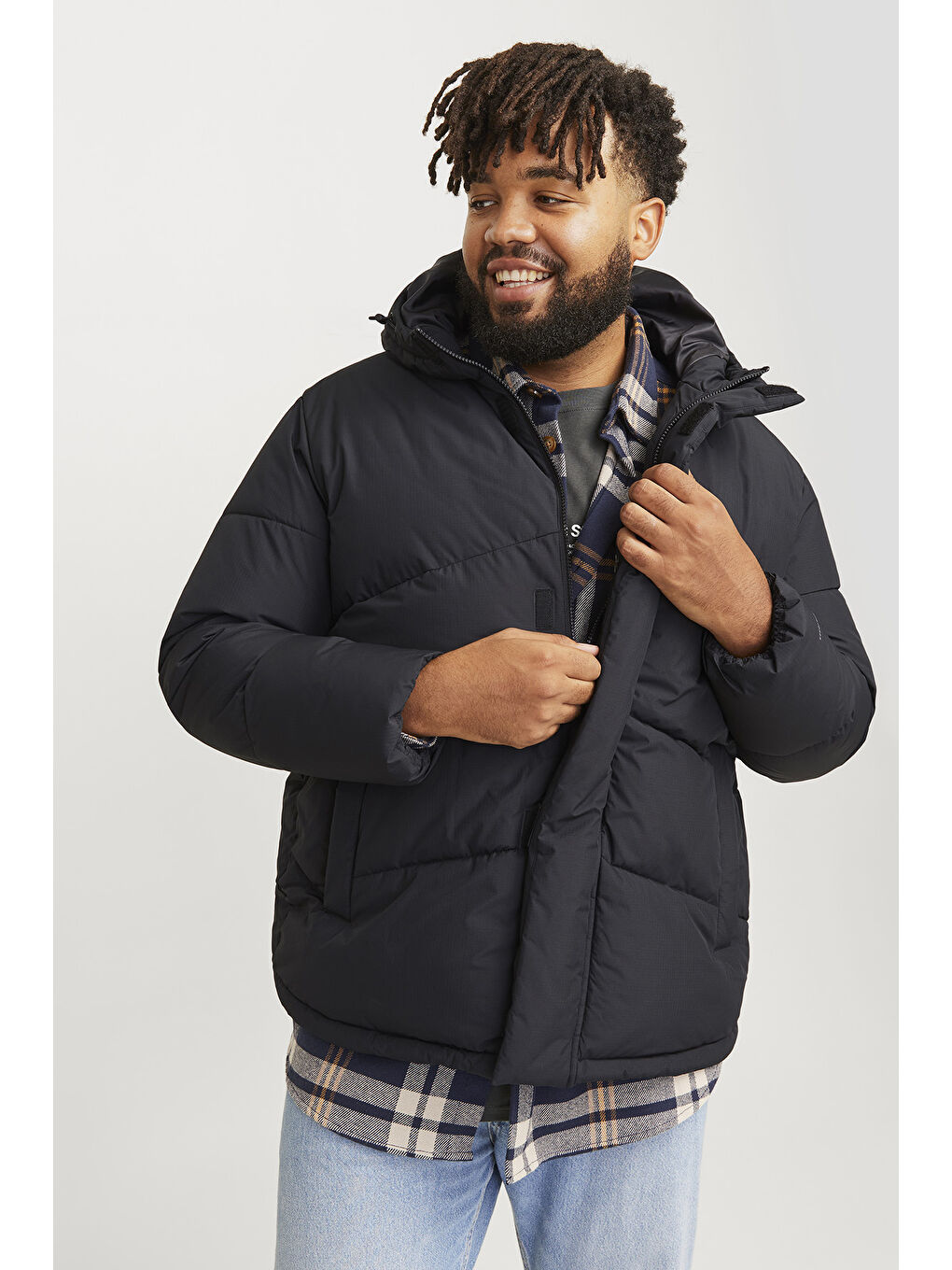 Jack & Jones Siyah Jjworld Regular Fit Kapüşonlu Erkek Şişme Mont - 2