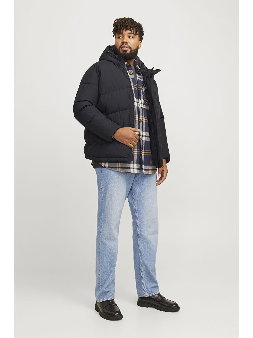 Jack & Jones Siyah Jjworld Regular Fit Kapüşonlu Erkek Şişme Mont - 3