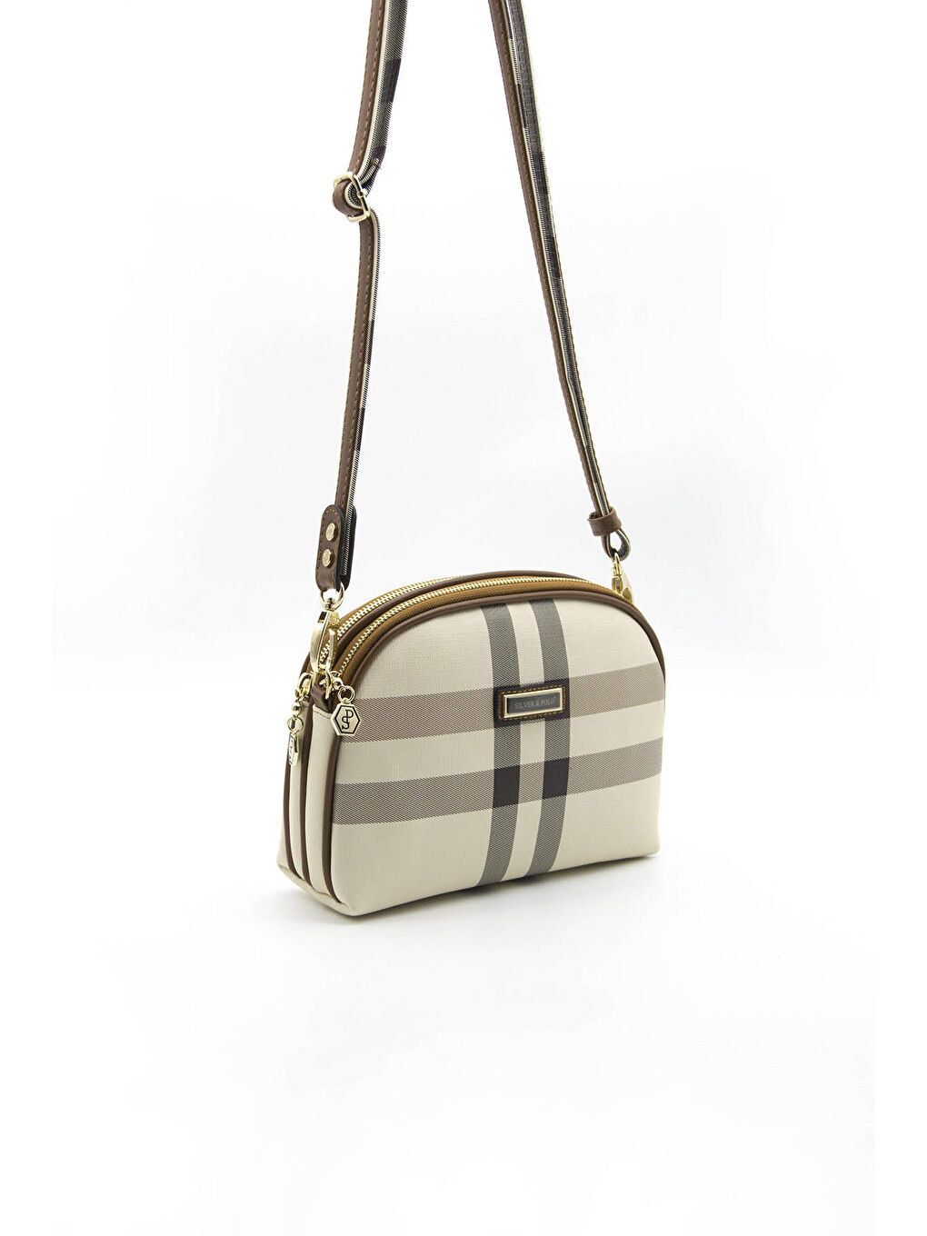 Kahverengi Kadın Çapraz Çanta 765-36711 ÇAPRAZ BAYAN ÇANTASI MK48 KREM-MAT TABA-2