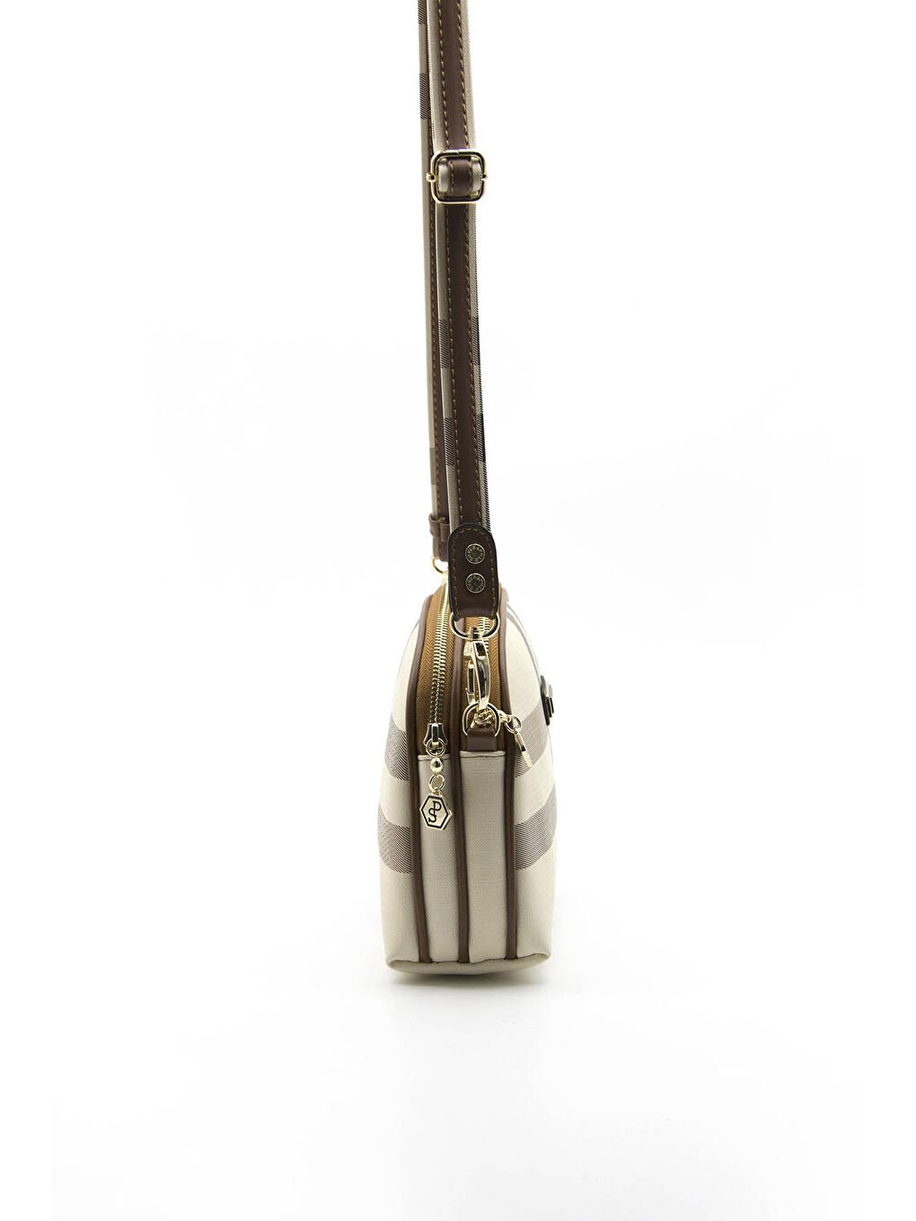 Kahverengi Kadın Çapraz Çanta 765-36711 ÇAPRAZ BAYAN ÇANTASI MK48 KREM-MAT TABA-4