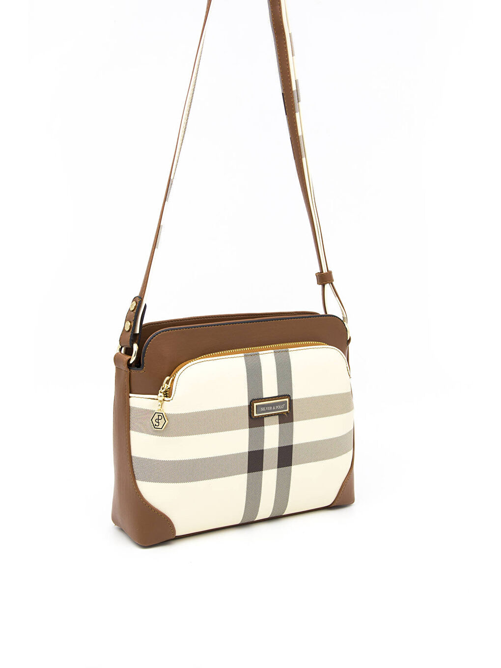 Kahverengi Kadın Çapraz Çanta 364-36461 ÇAPRAZ BAYAN ÇANTASI MK48 KREM-MAT TABA-1