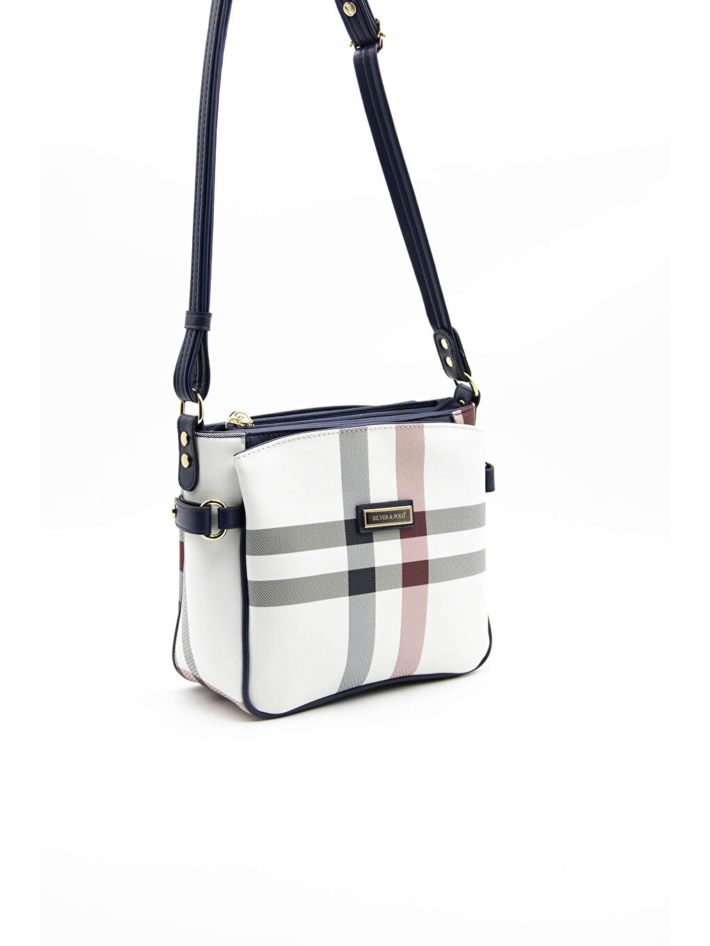 Beyaz Kadın Çapraz Çanta 884-34208 SILVER POLO ÇAPRAZ BAYAN ÇANTASI MK3 BEYAZ-MAT LACİ-1