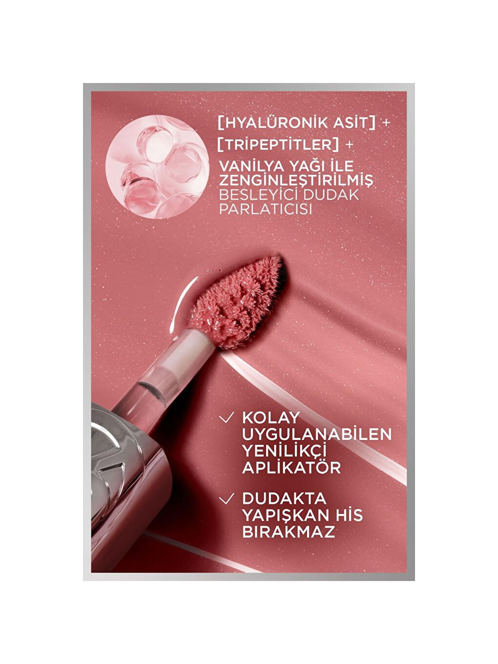 L'Oréal Paris Plump Ambition Hyaluron Lip Oil Besleyici ve Nemlendirici Dudak Parlatıcısı - 490 Berr-2