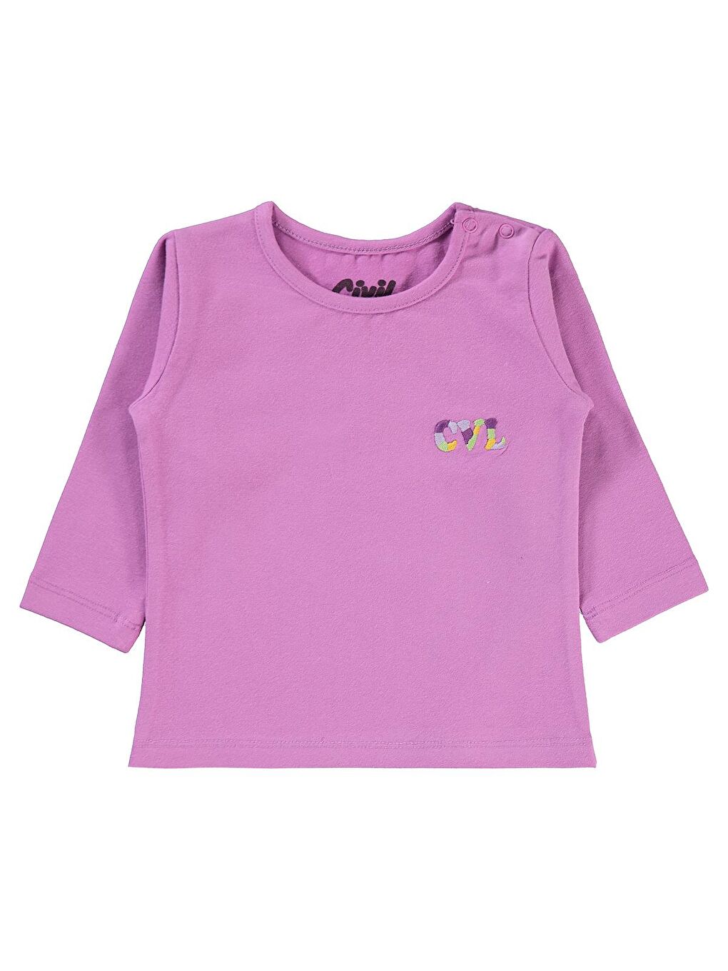 Civil Koyu Lila Baby Kız Bebek Sweatshirt 6-18 Ay Koyu Lila