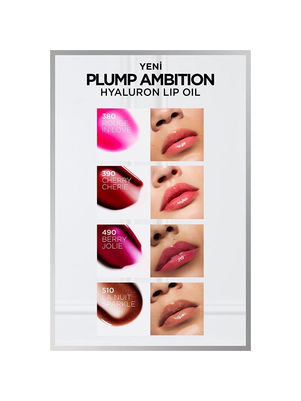 L'Oréal Paris Plump Ambition Hyaluron Lip Oil Besleyici ve Nemlendirici Dudak Parlatıcısı - 490 Berr-6