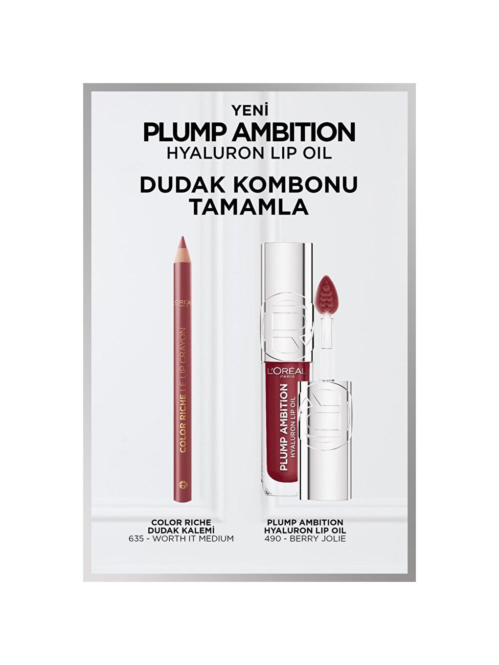 L'Oréal Paris Plump Ambition Hyaluron Lip Oil Besleyici ve Nemlendirici Dudak Parlatıcısı - 490 Berr-8