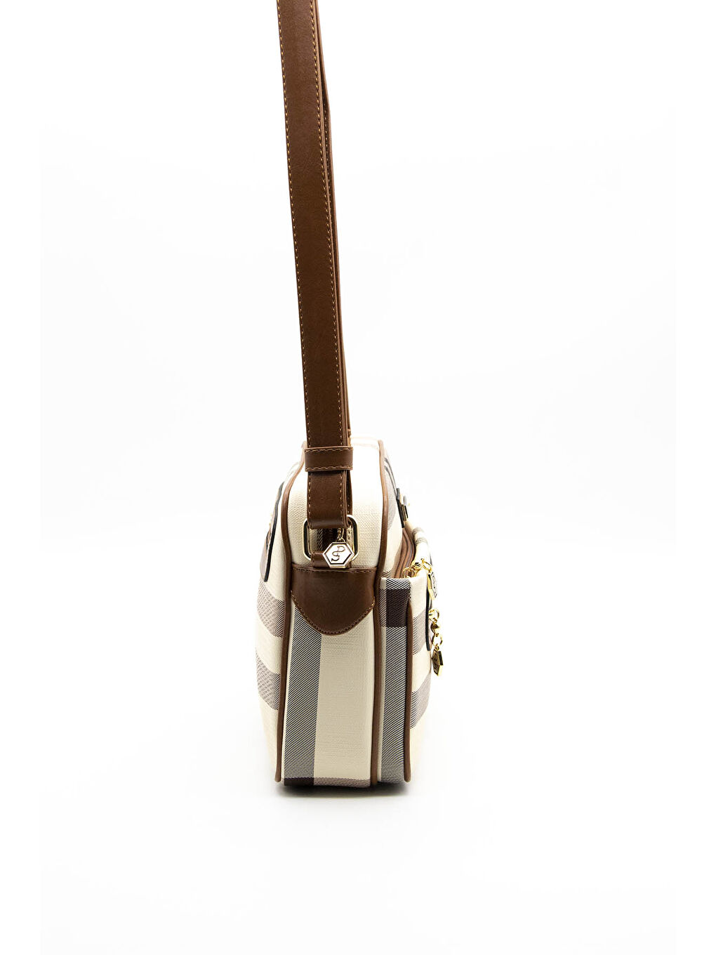 Kahverengi Kadın Çapraz Çanta 491-39135 ÇAPRAZ BAYAN ÇANTASI MK48 KREM-MAT TABA-2