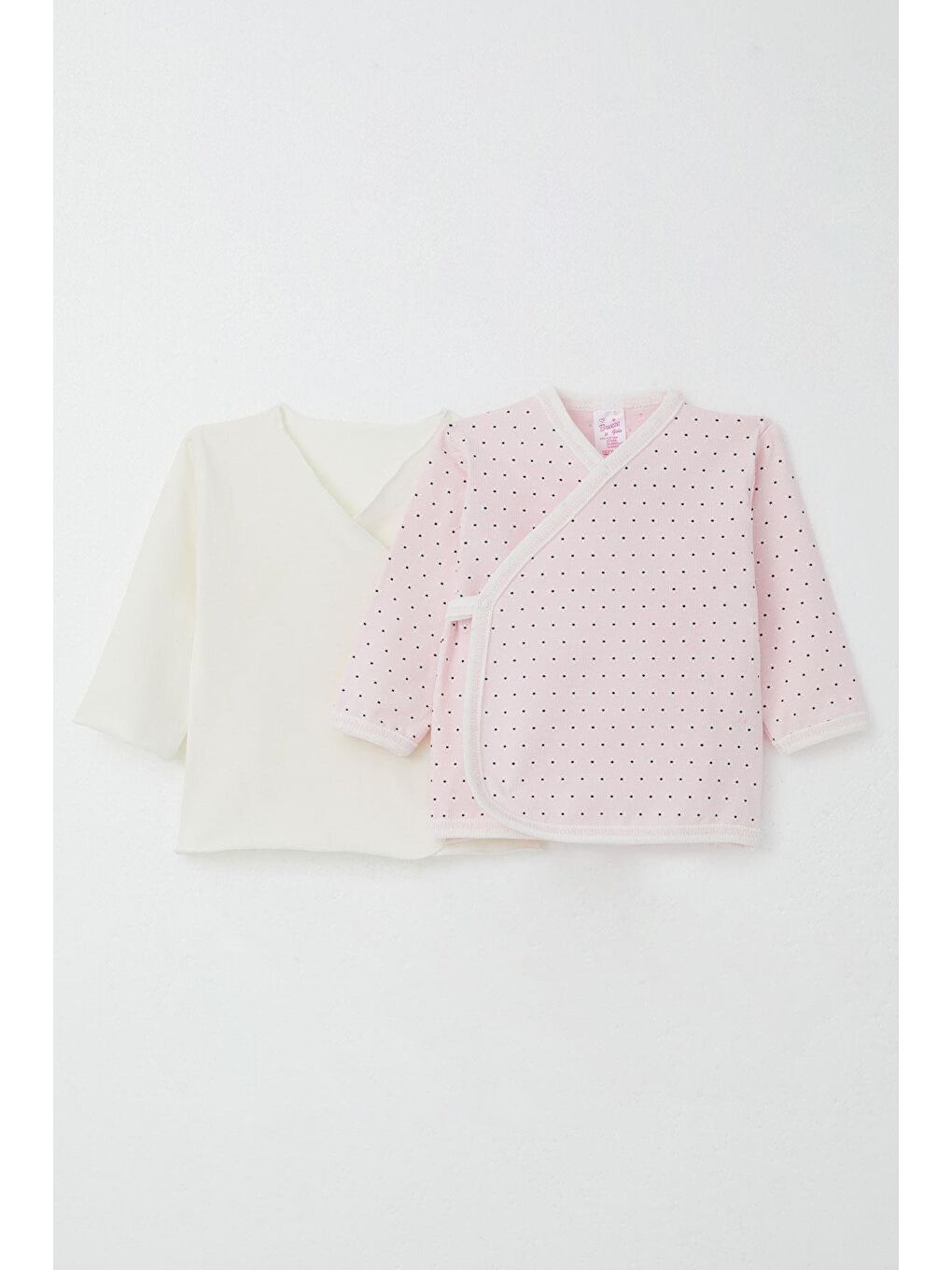 Yenidoğan Bebek İç Dış Çıtçıtlı 2 Li Zıbın Papatya Desenli Pembe (0-3 Ay)